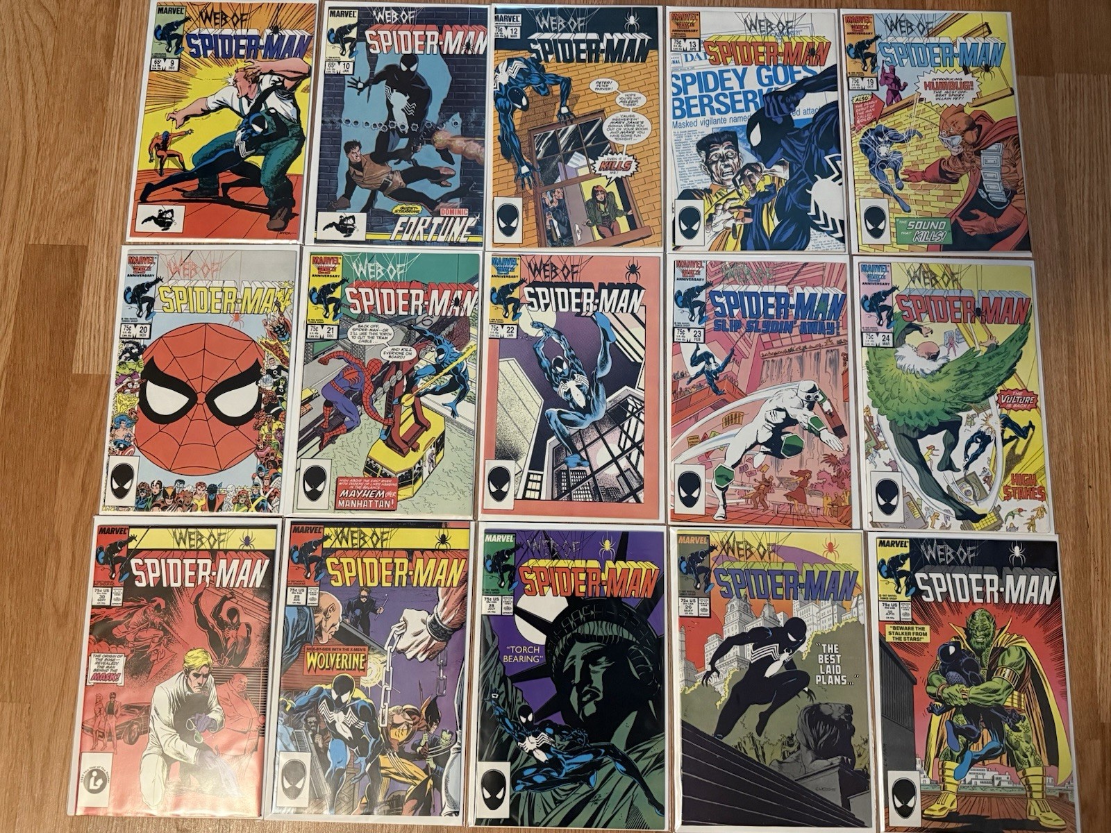 HUGE BLACK SUIT Web of Spider-Man LOT #9-#25 NM+ Or Better Amazing Shape