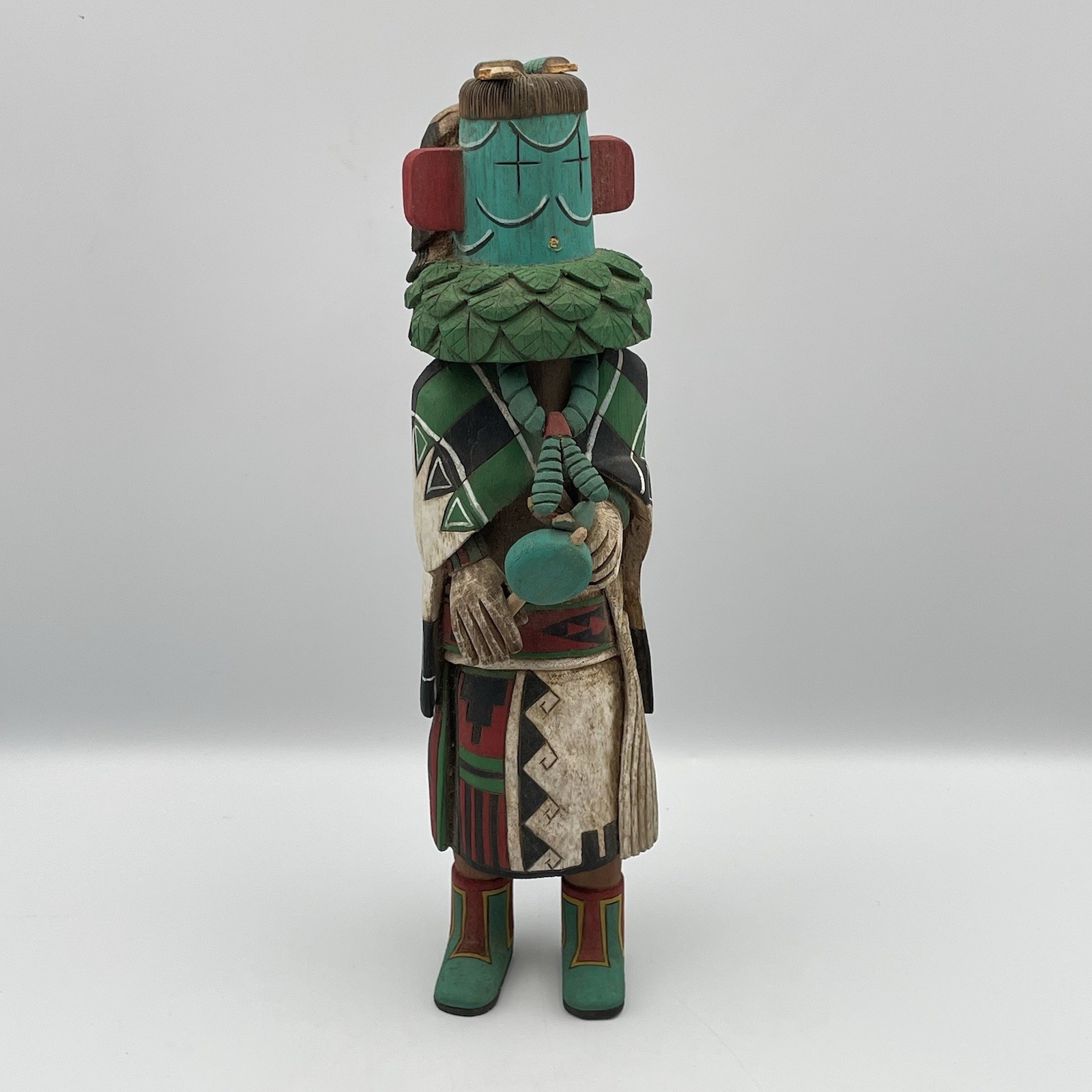 Vintage 1970s/80s Hopi Parrot Kachina Katsina Doll Carved Wood 11.5” Wooden