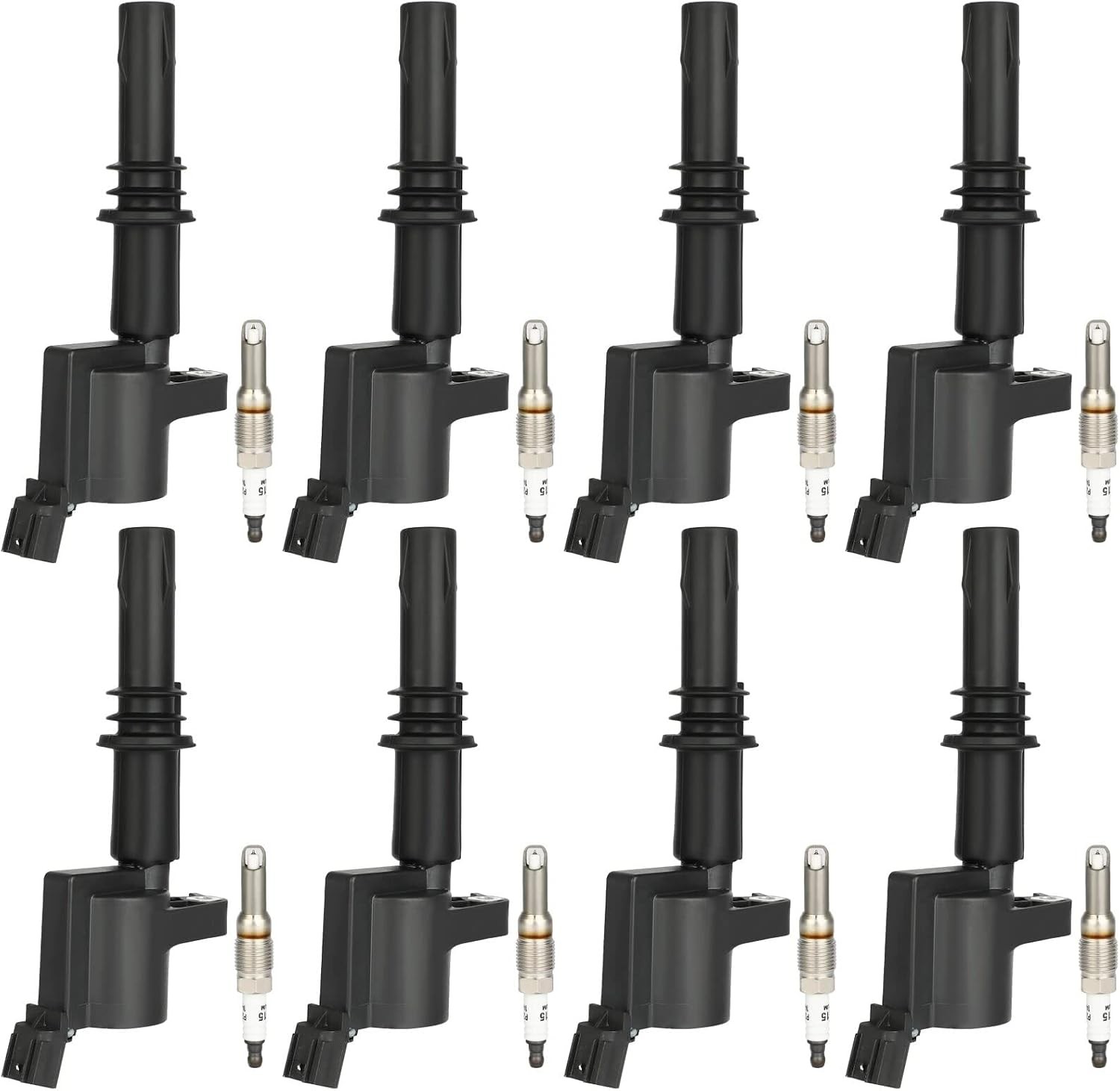 8 Pack DG511 Ignition Coil & Iridium Spark Plugs Set for Ford and Lincoln