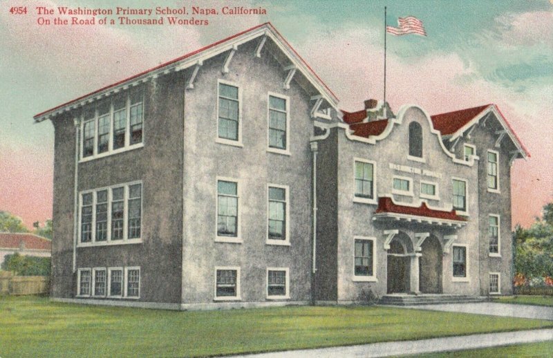 NAPA California 1900-10s Washington Primary School OLD PHOTO