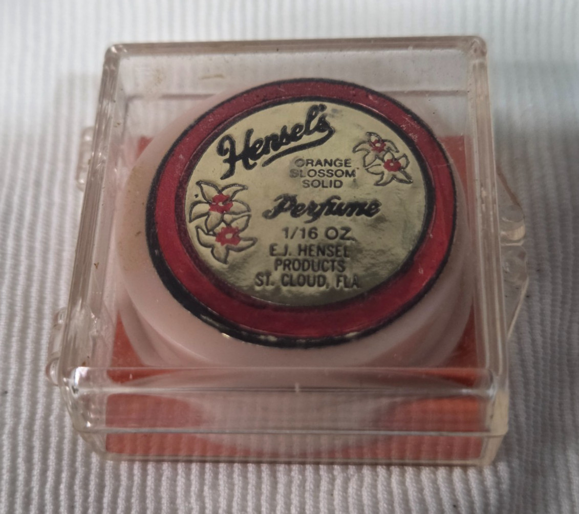 Vintage Hensel\'s Orange Blossom Solid Perfume 1/16 oz