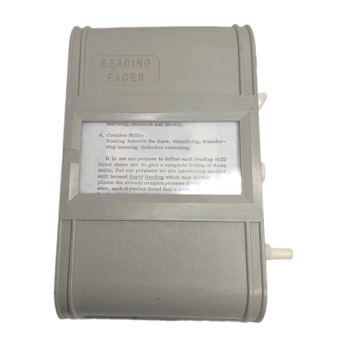 Vintage 1960s Speed Reading Pacer Reading Device Educational Aids - WORKS