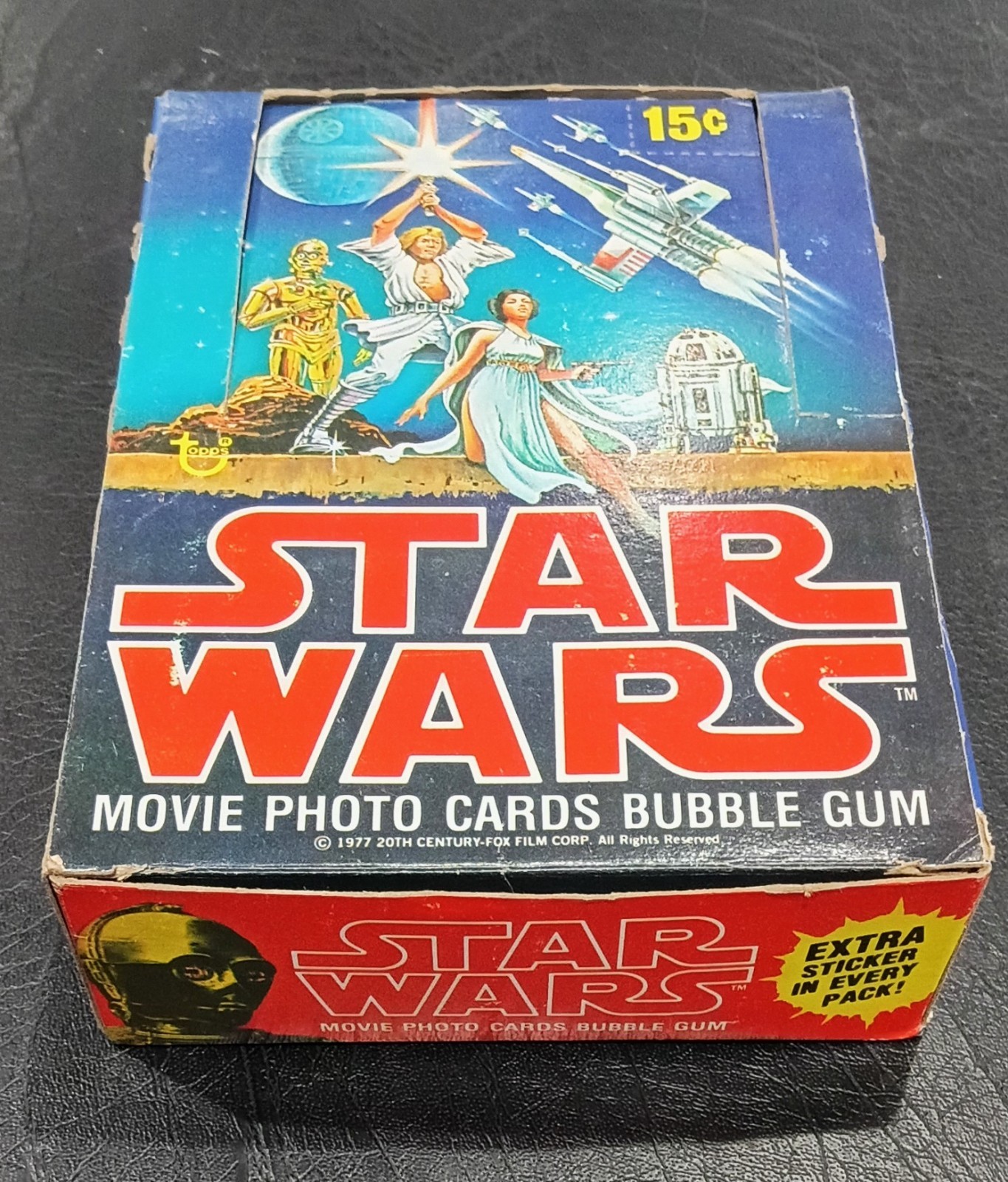 1977 Topps Star Wars Series 1 Empty Display Box 15¢ Movie Photo Cards Vintage