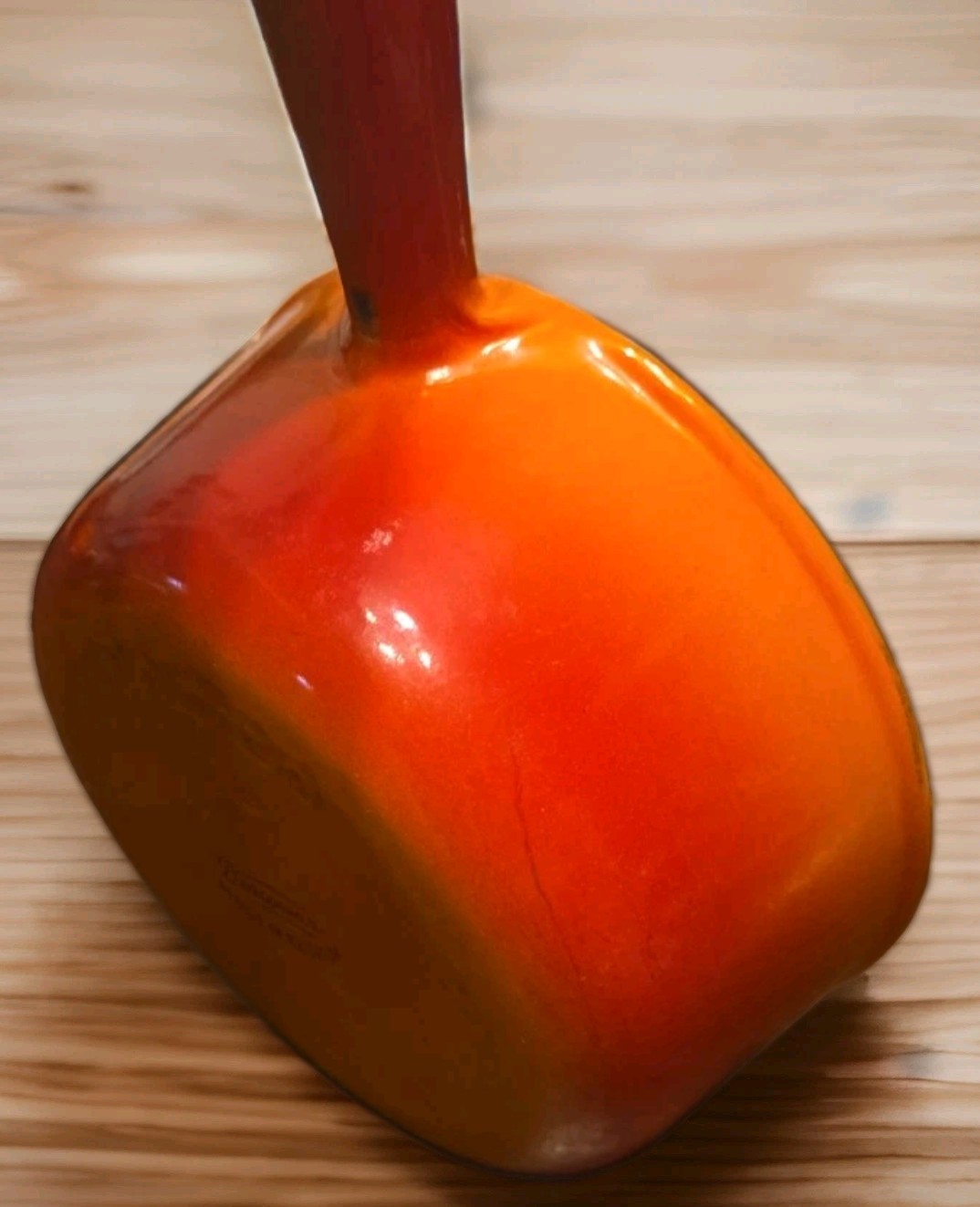 VTG Descoware 7-C 18 N R Flame Orange Enamel Cast Iron Sauce Pan Pot Belgium