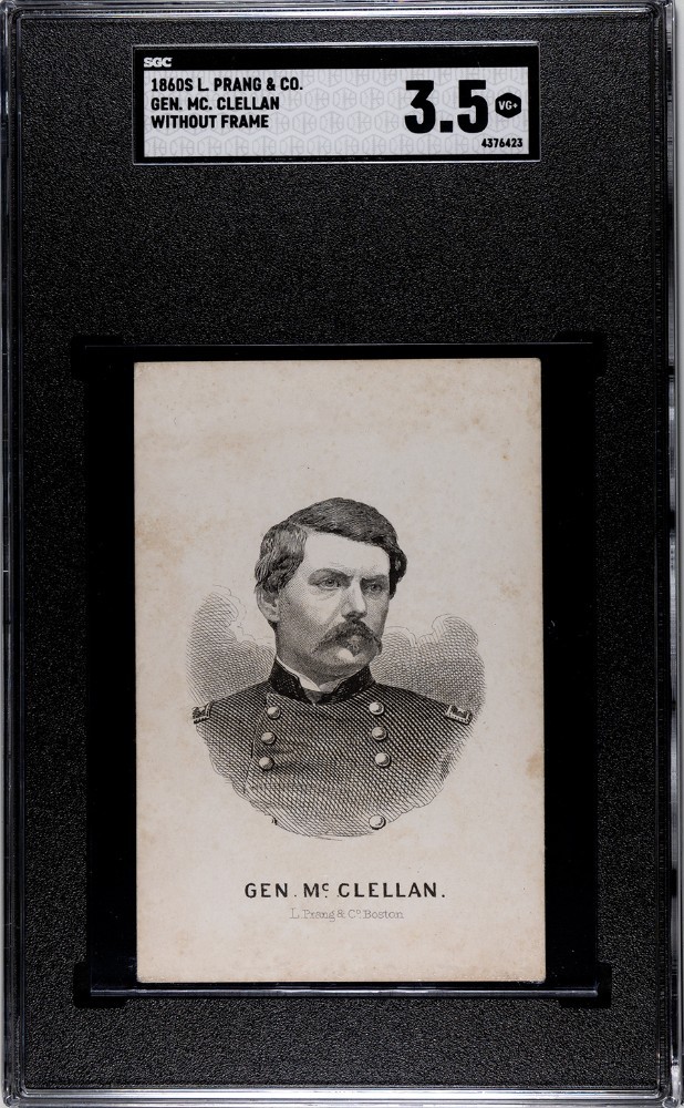 1860s L. Prang & Co Major General McClellan SGC 3.5 Union Civil War West Point