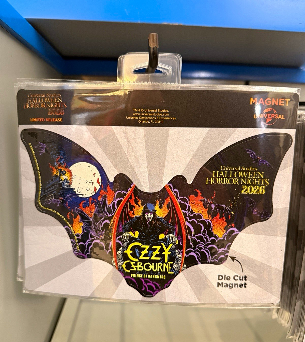Universal HHN Ozzy Osbourne Halloween Horror Nights 2026 Die Cut Magnet Universal HHN Ozzy Osbourne Halloween Horror Nights 2026 Die Cut Magnet