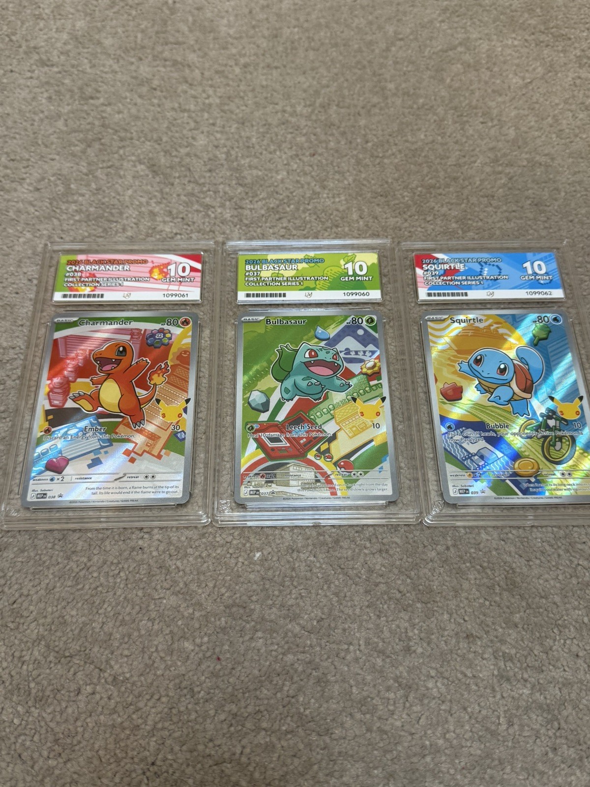 First Partner Illustration Series 1 Kanto ACE 10 SEQUENTIAL SET PERFECT SUBS