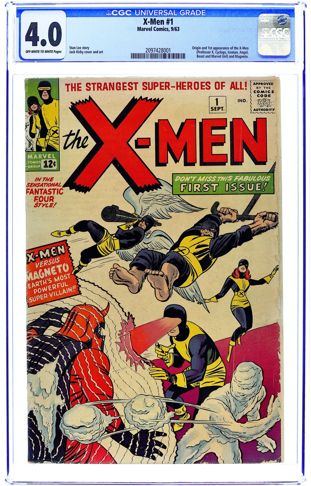 Uncanny X-Men #1 CGC 4.0 1963 2097428001 1st app. X-Men