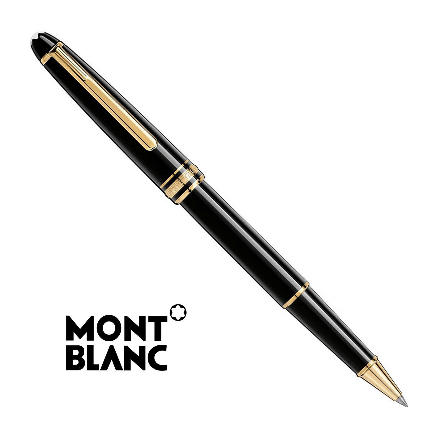 New Authentic Montblanc  Gold  Rollerball Black New Choicest Deals