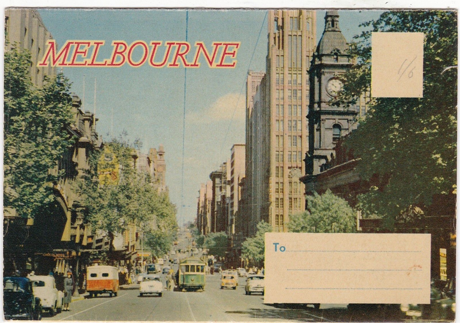 T0744 Australia V Melbourne 12 image vintage unused view folder