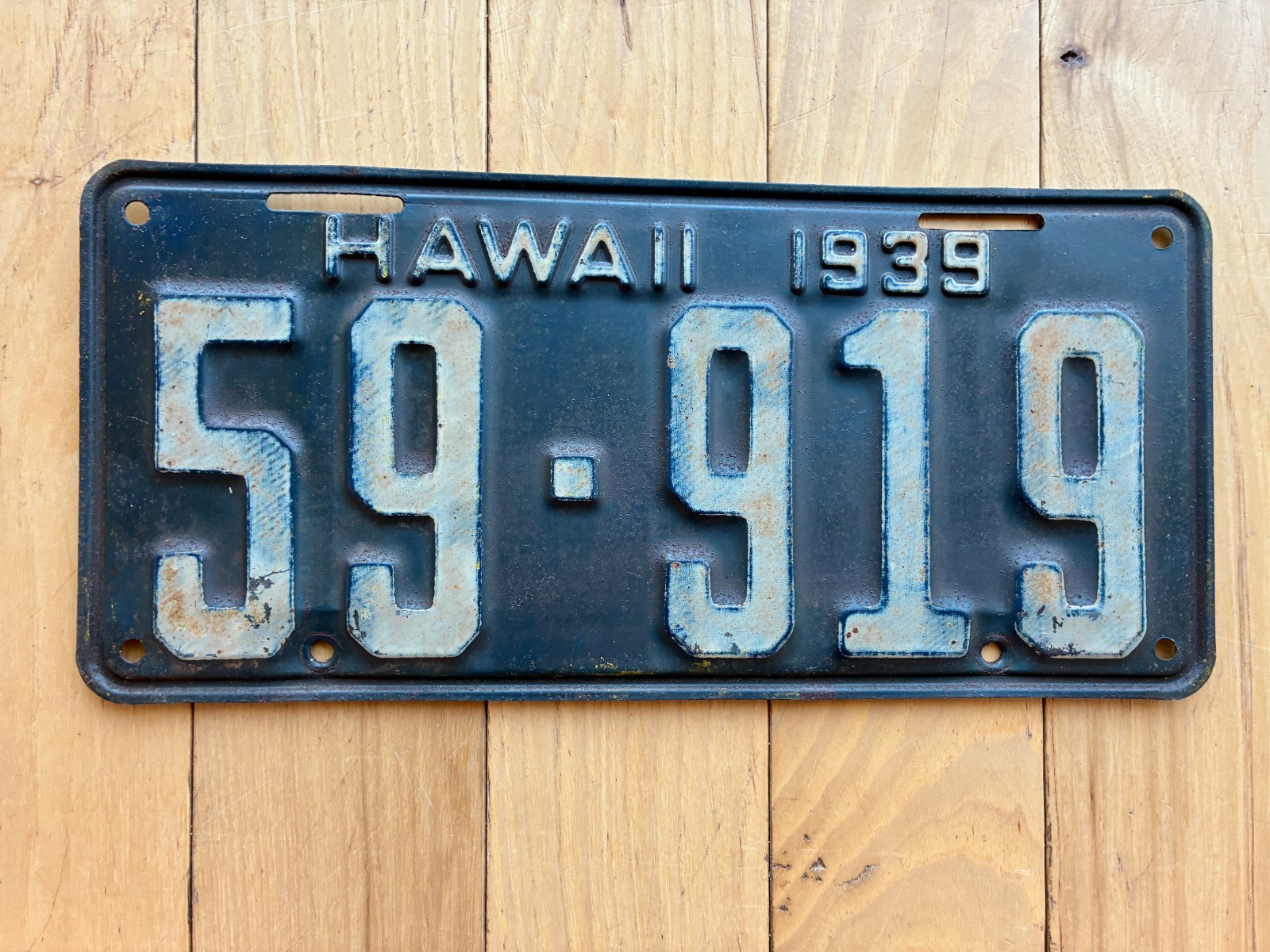 1939 Hawaii License Plate
