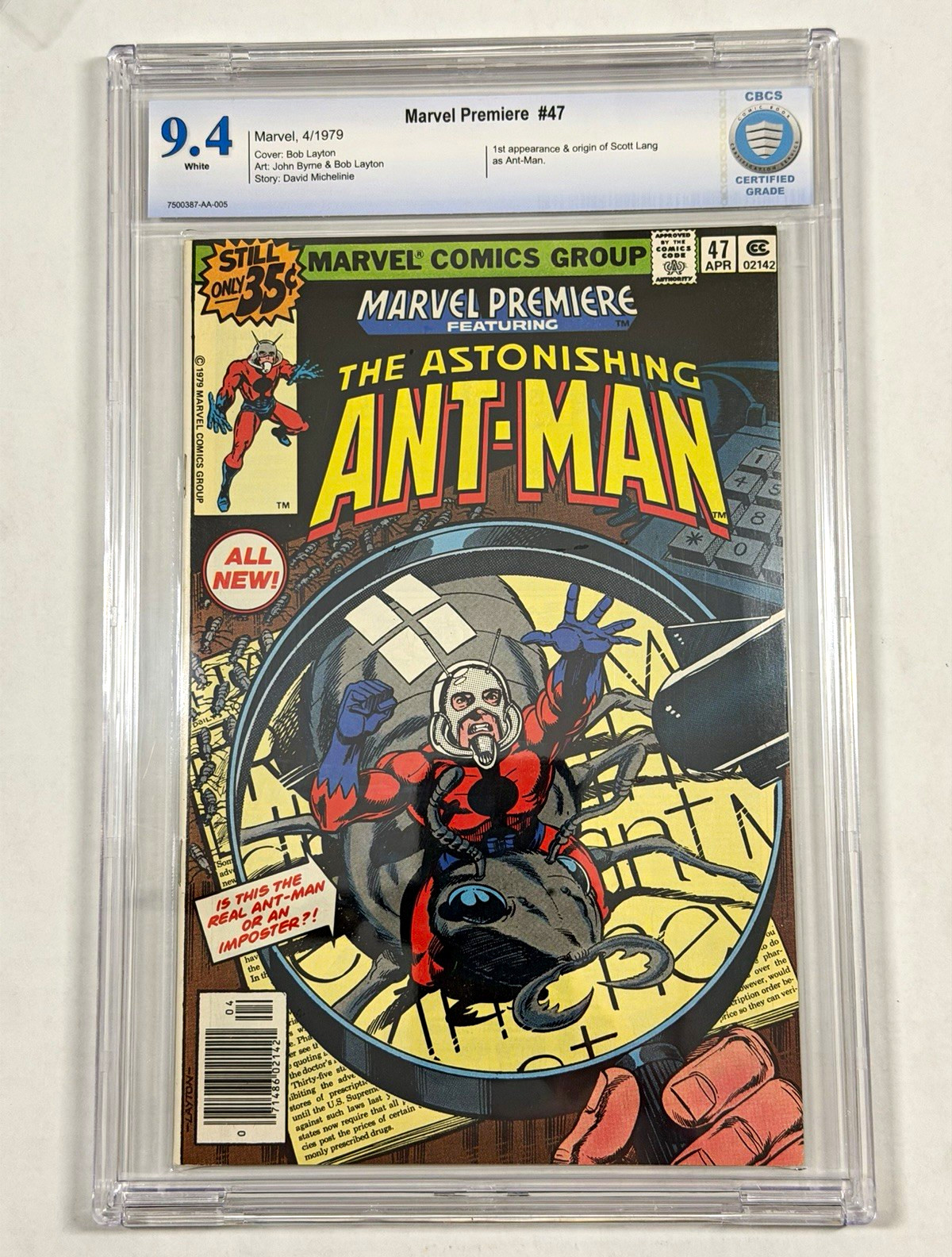 Marvel Premiere #47 1979 Ant-Man  First Appearance Ant Man CBCS 9.4 WP