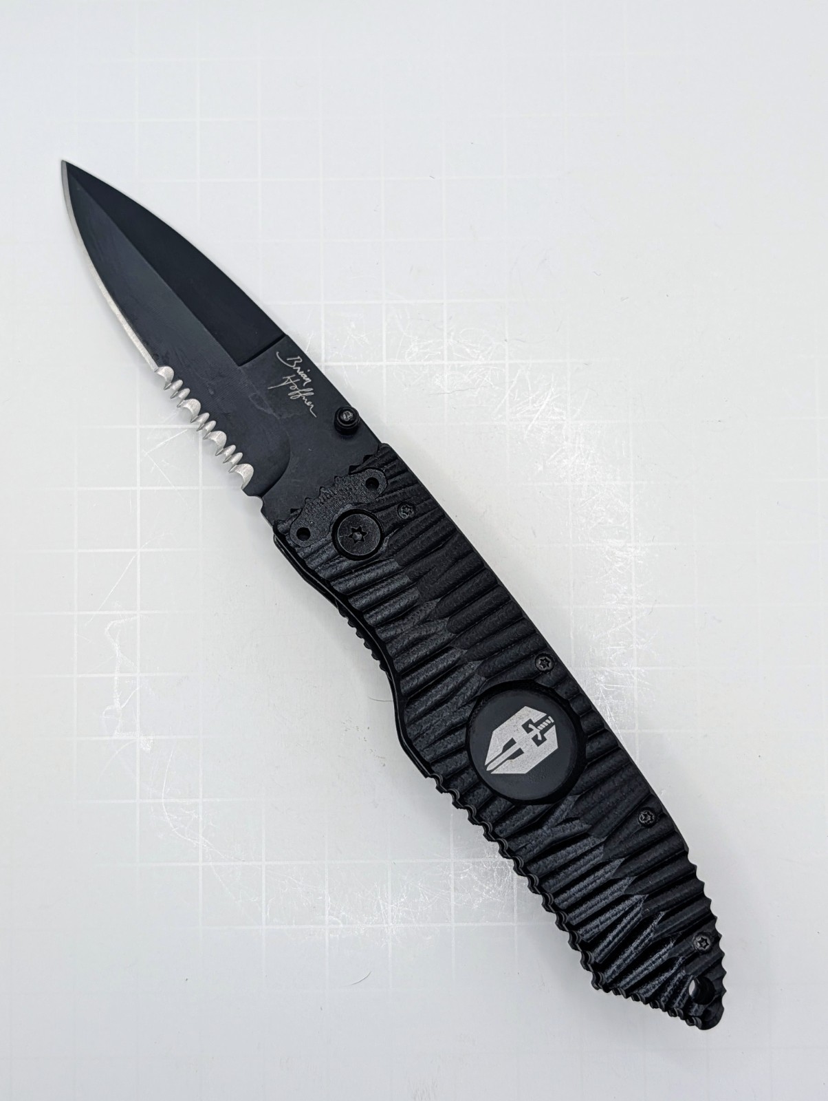 Brian Hoffner CQB/CT Hoffner DLC Black Spearpoint Folder Pocket Knife G10 3.5\