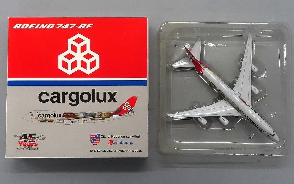 JC Wings 1/400 Cargolux Boeing 747-8F Diecast Model LX-VCM #XX4709 Used Mini Car