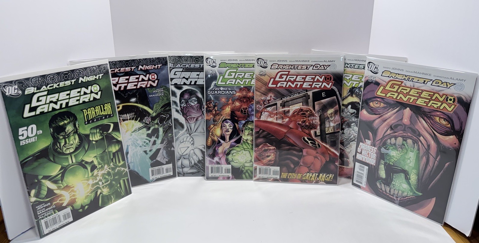 Green Lantern #50-56 Lot Blackest Night Brightest Day Geoff Johns DC 2010
