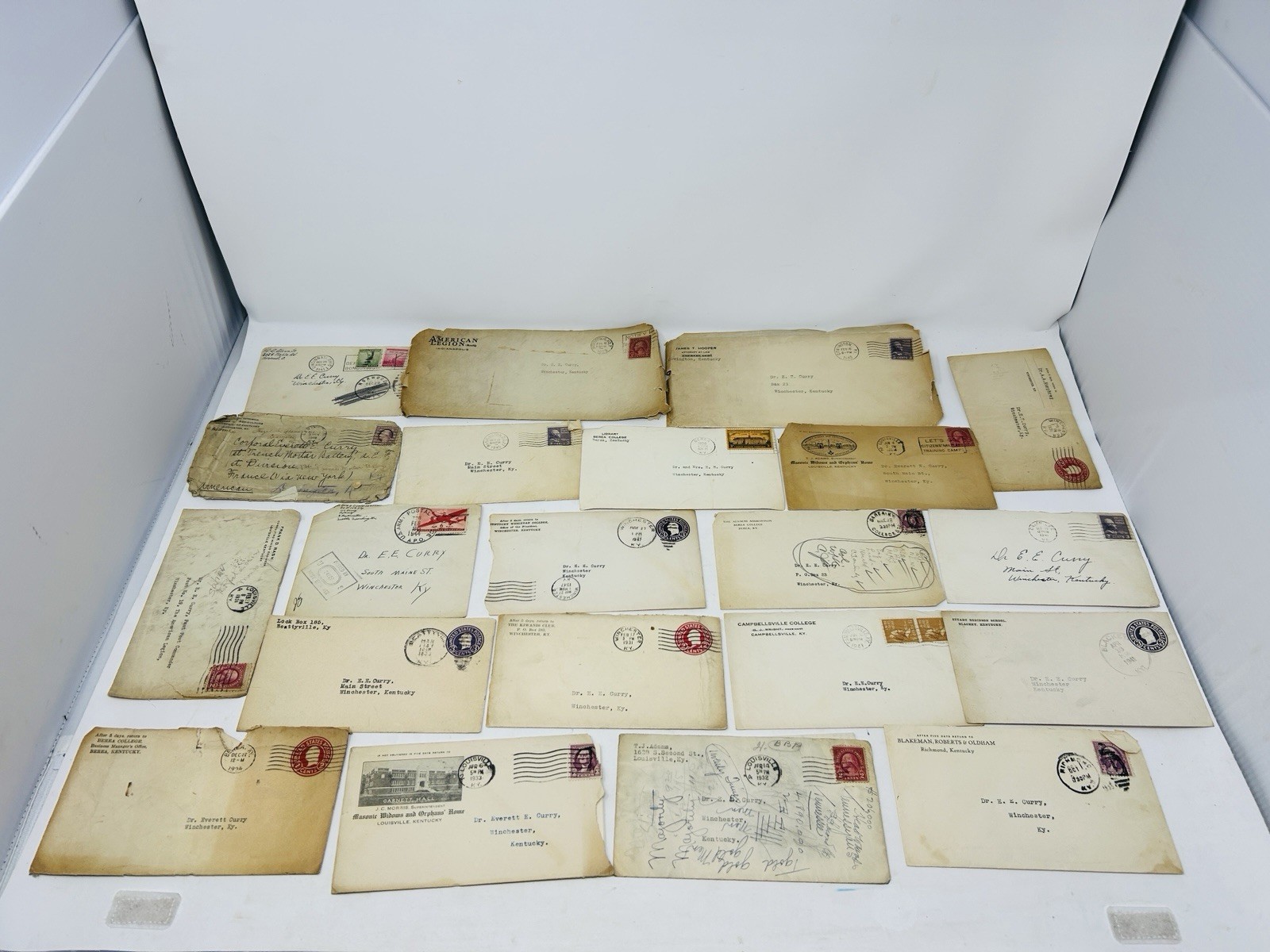 Vintage 1920s-40s Dr E.E. Curry Kentucky Correspondence Letter Archive Lot B39