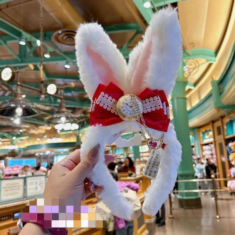 Authentic Disney Alice In Wonderland White Rabbit Ear Headband Disneyland