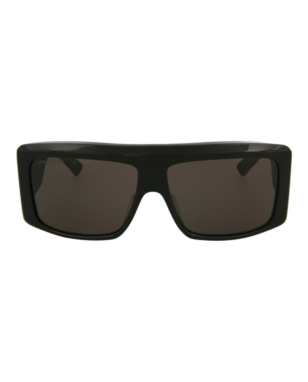 Balenciaga Unisex Rectangle Black Black Grey Sunglasses BB0002S-30006533-001