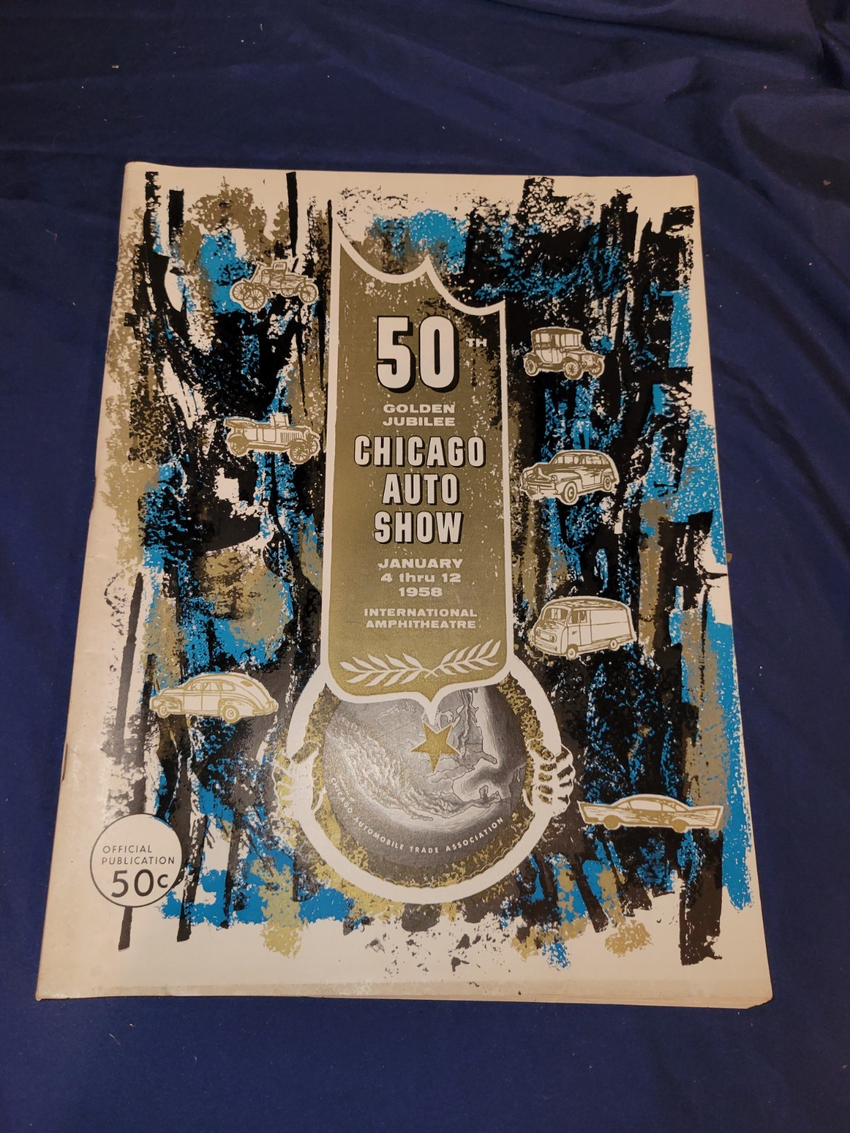 Original 1958 Chicago Auto Show 50th Annual Golden Jubilee Program Jan 4-12 Original 1958 Chicago Auto Show 50th Annual Golden Jubilee Program Jan 4-12