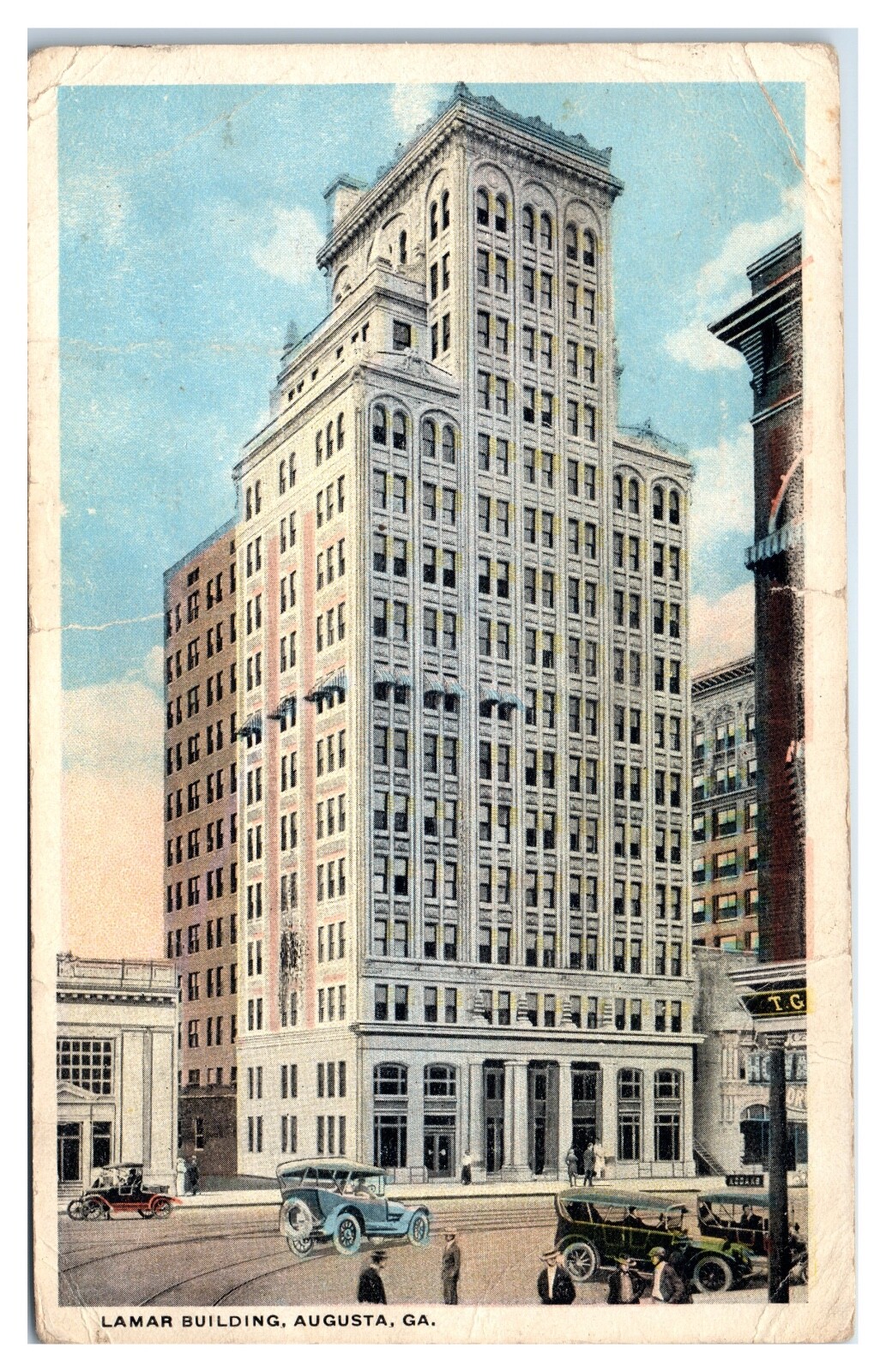 Lamar Building in Augusta Georgia c1910s Postcard