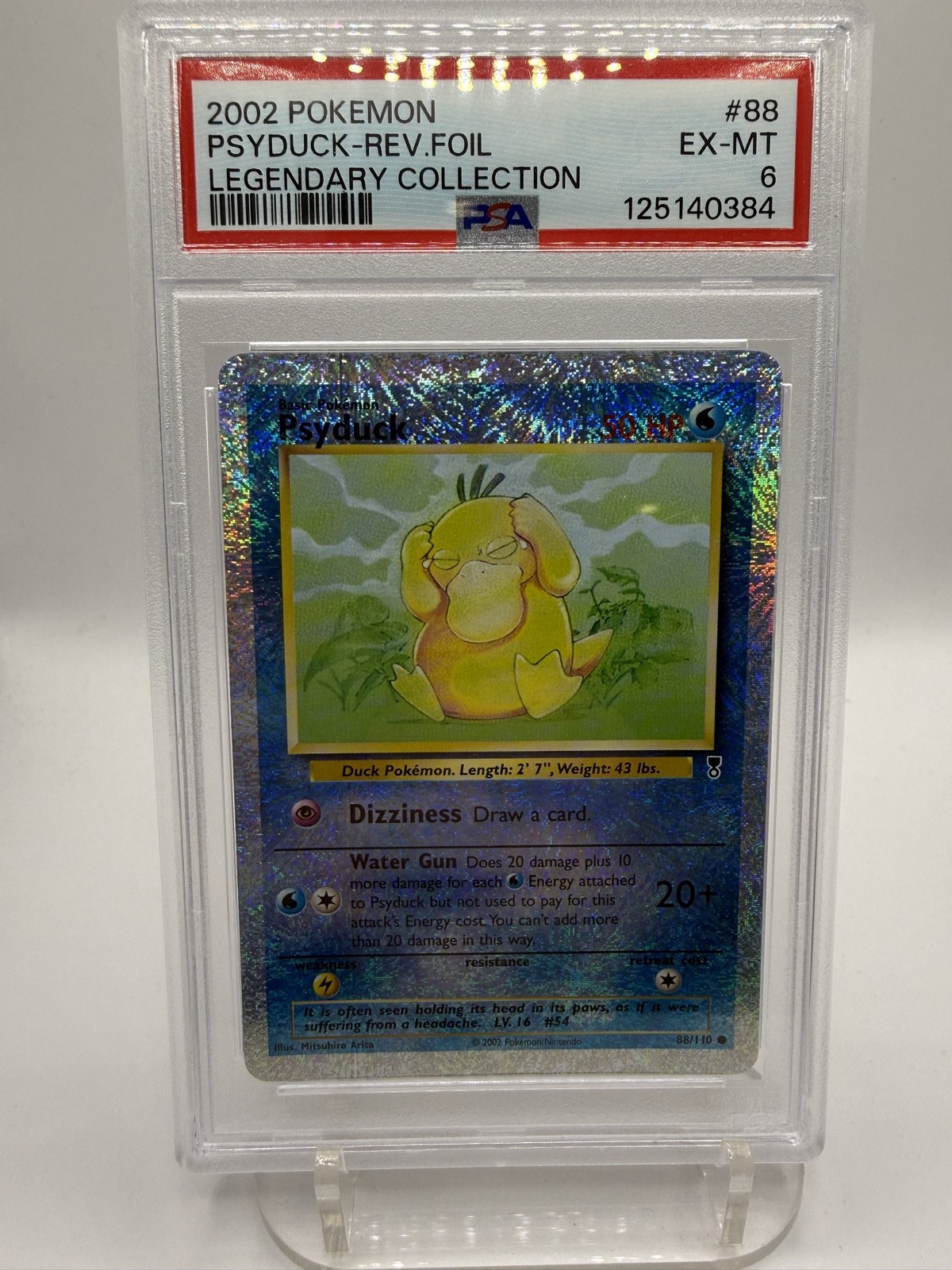 Psyduck 88/110 Legendary Collection Reverse Holo PSA 6 Psyduck 88/110 Legendary Collection Reverse Holo PSA 6
