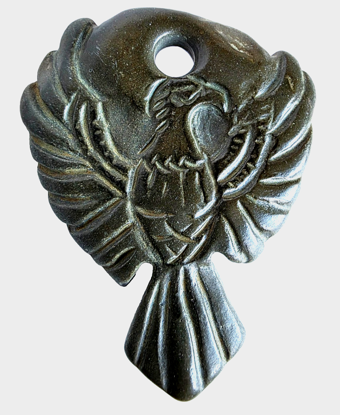 300 BC Ancient Roman Carved Engraved Gemstone Pendant Medallion Amulet Eagle