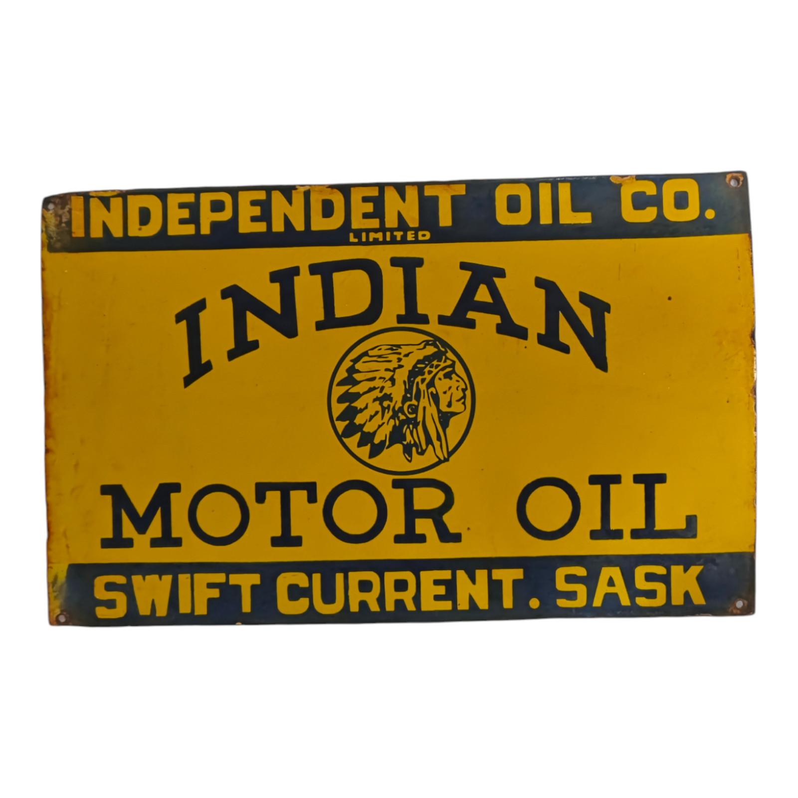 1940's Old Antique Vintage Rare Indian Motor Oil Embossed Sign Board Collectible