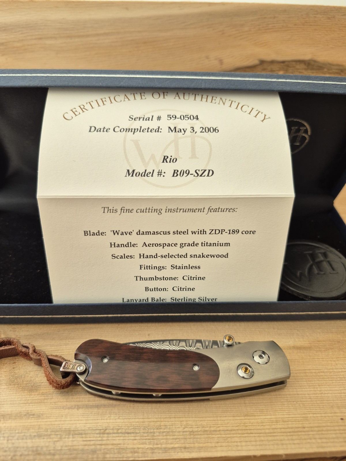 William Henry RIO Model B09-SZD