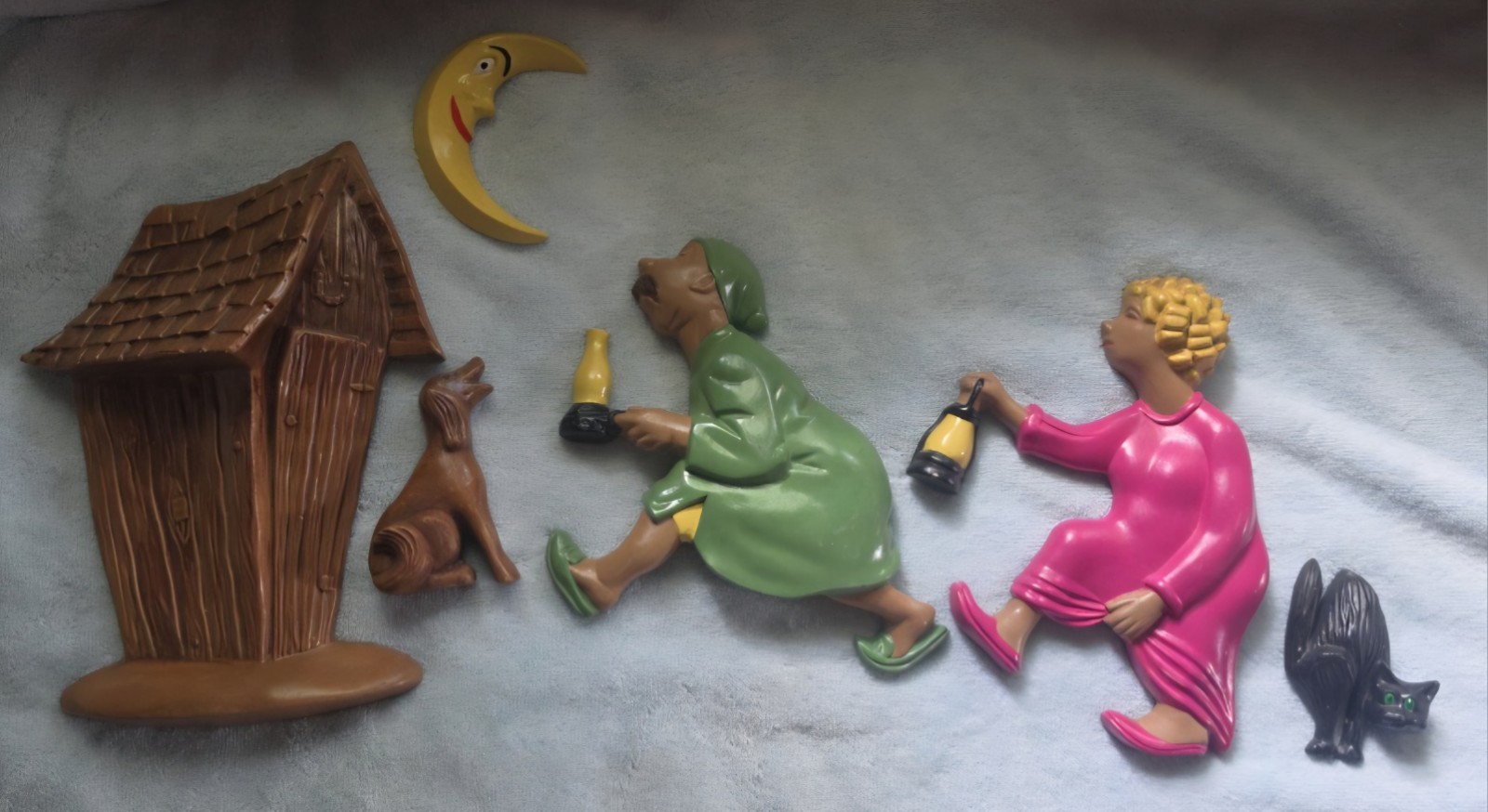 Vintage Arnels 1970s 6 Piece Race To The Out House