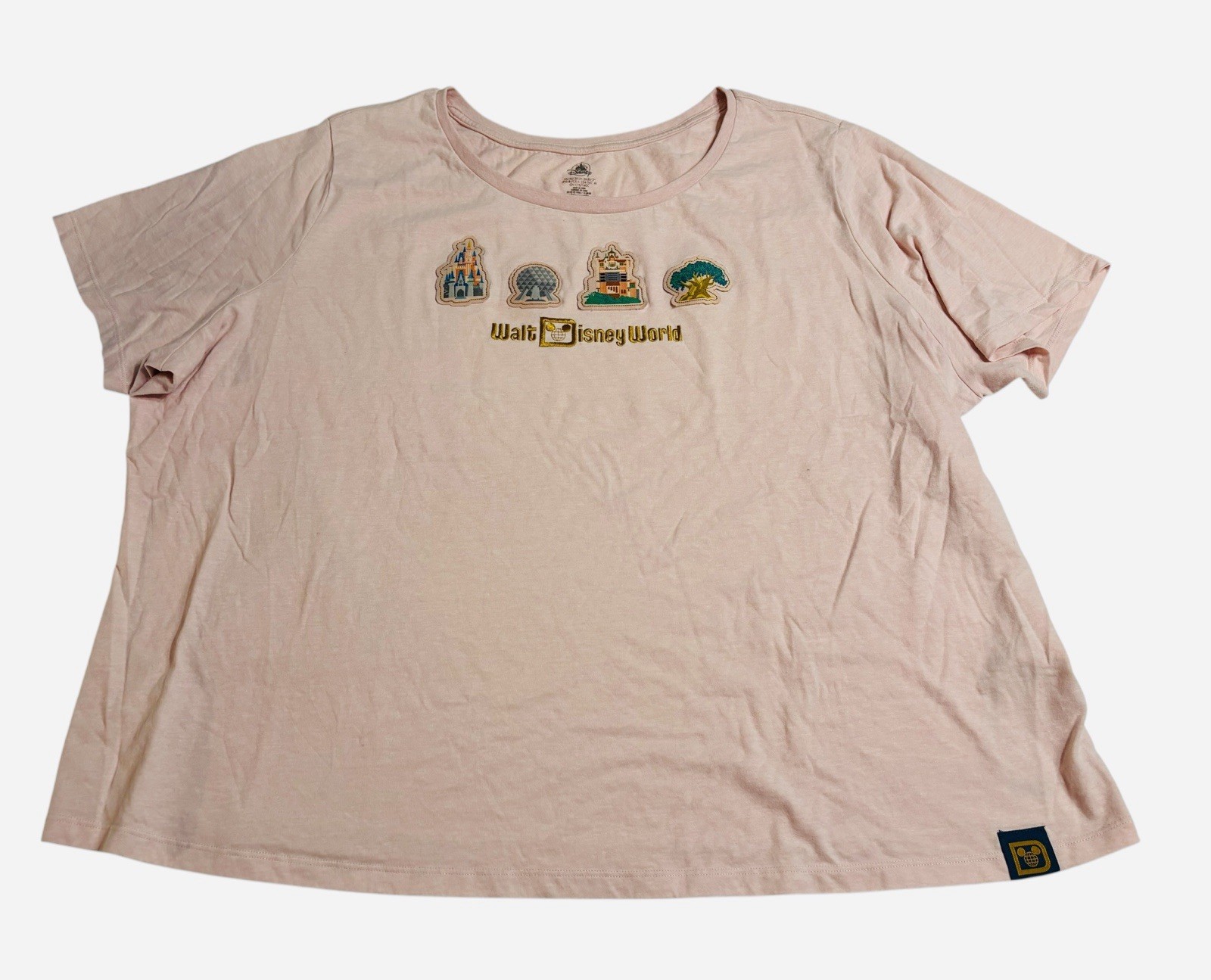 Disney Parks Walt Disney World Park Icons Blush Pink T-shirt Womens Plus Size 3X