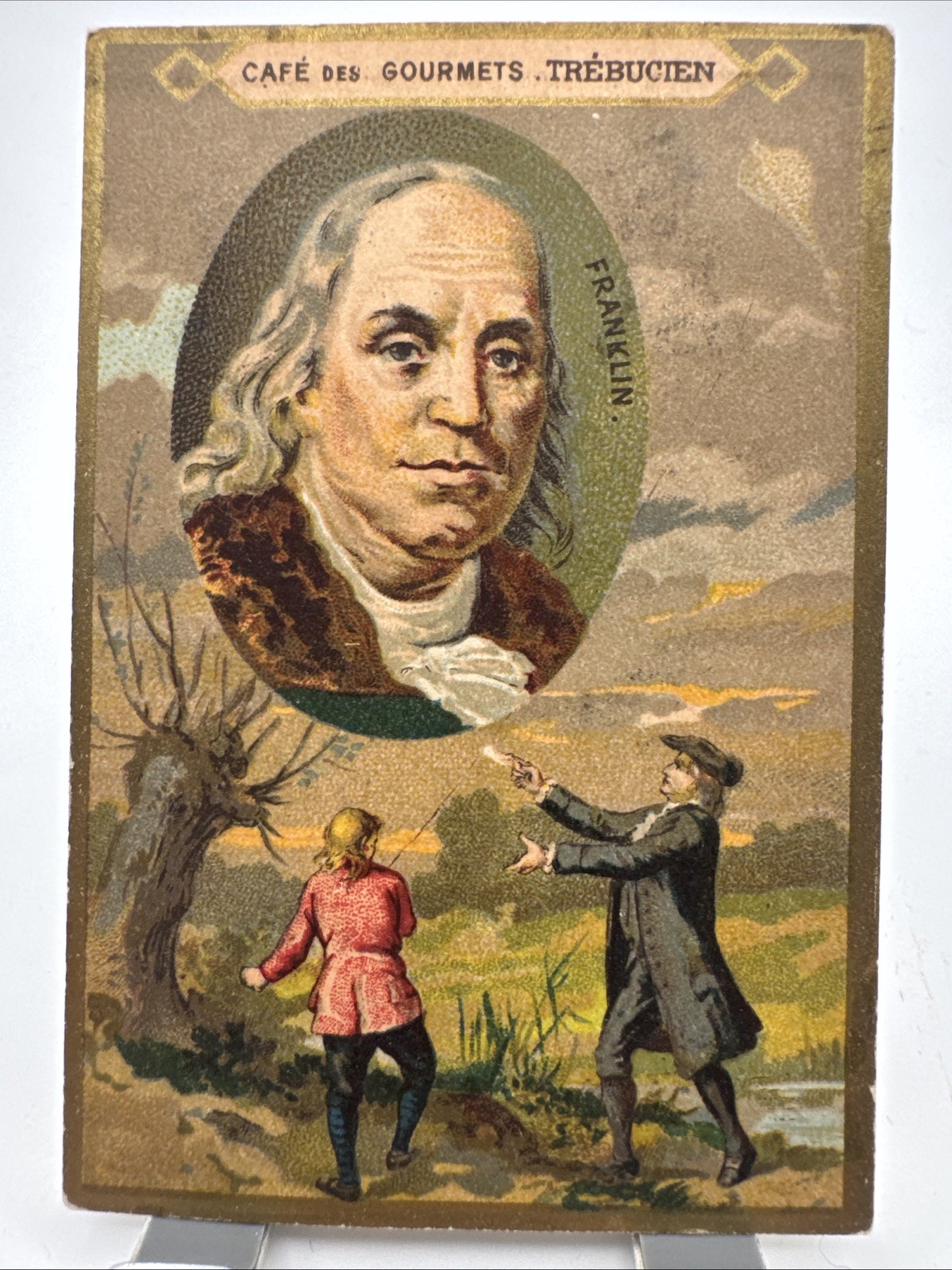 1880s-90s Trébucien Gourmet Chocolate - Benjamin Franklin
