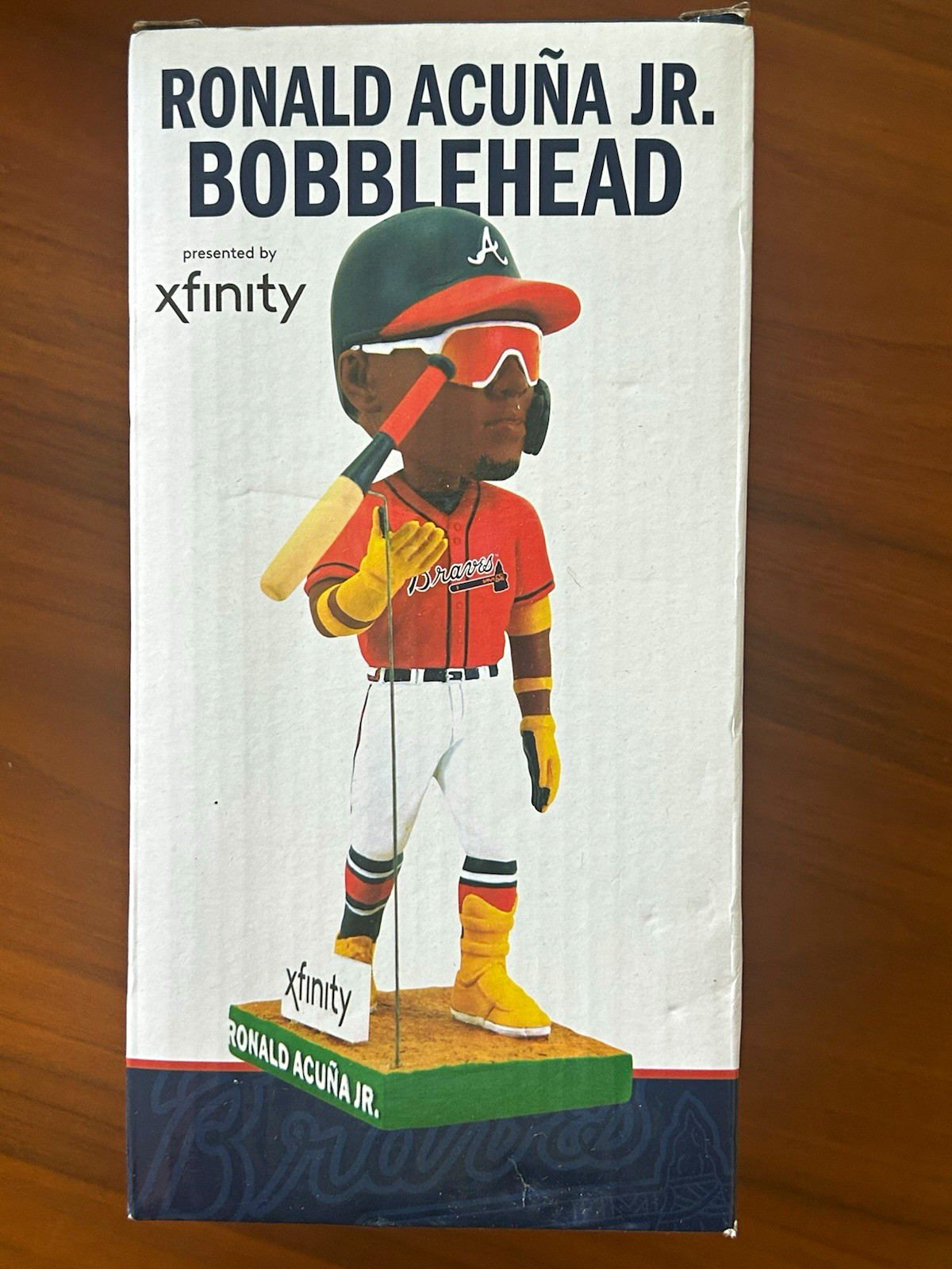 Xfinity Ronald Acuña Jr.  Bat Flip MLB Baseball Bobblehead Atlanta Braves
