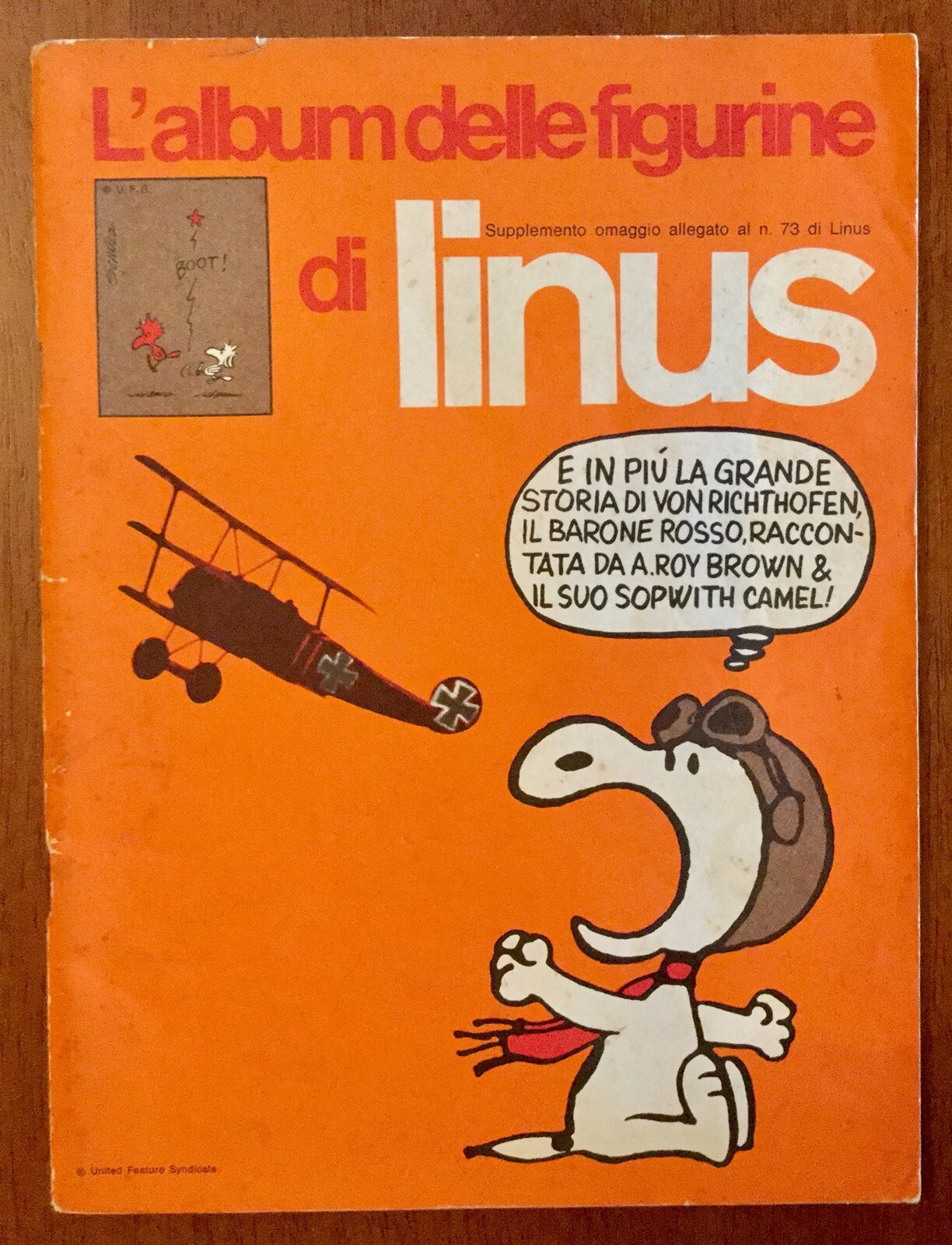 1971 LINUS FIGURINE ALBUM EMPTY - EXCELLENT CONDITION