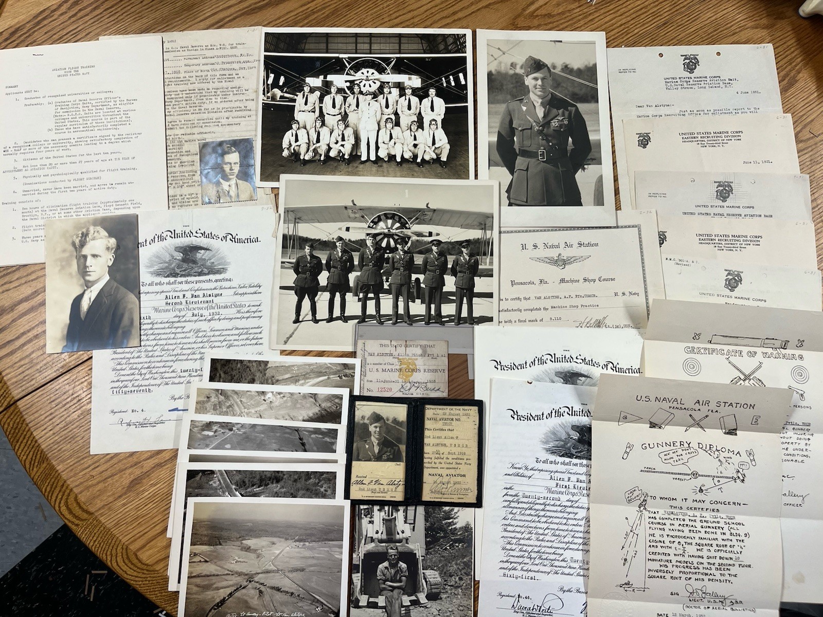 Pre WWII USN USMC Pilots Ephemera & Picture Grouping 1930's