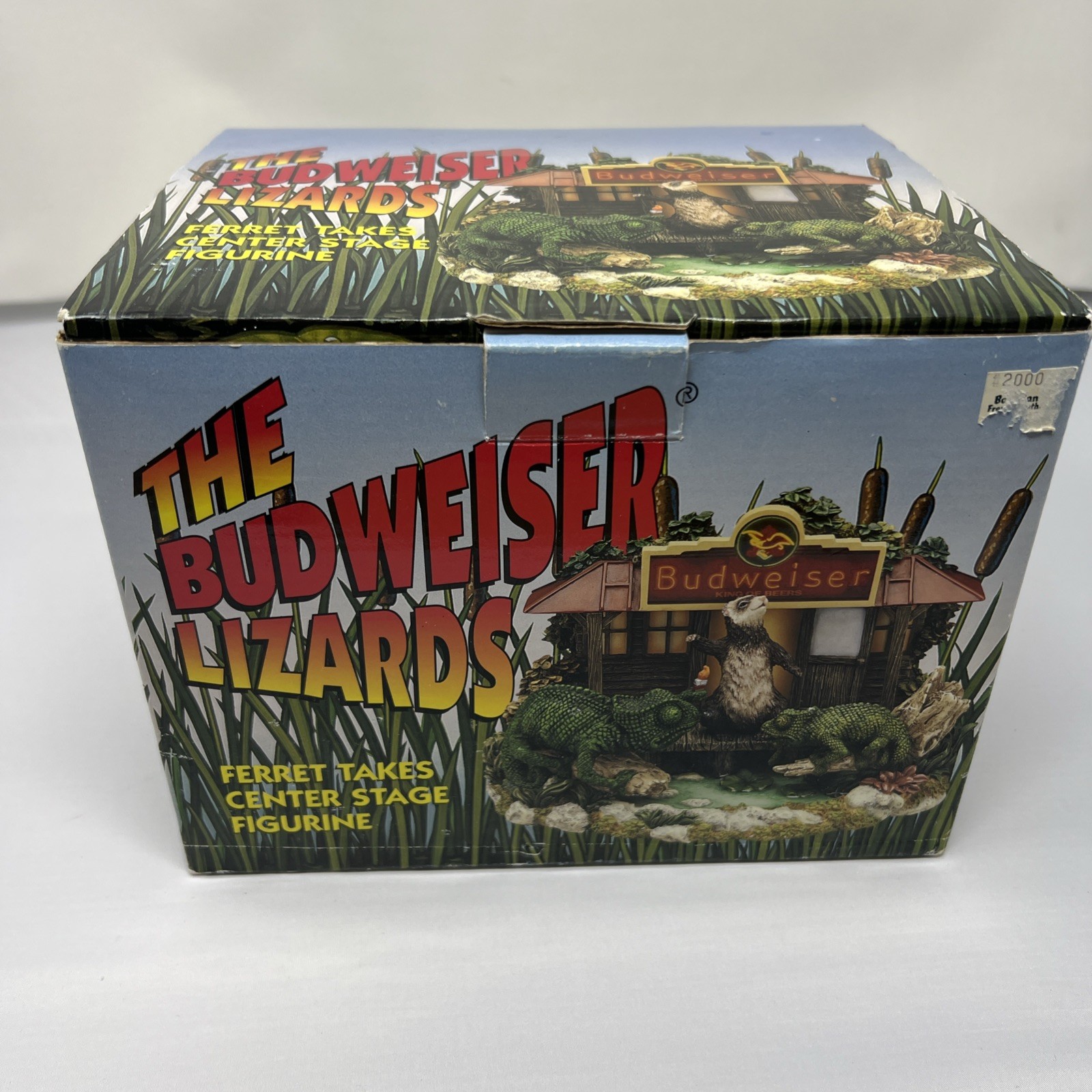 Budweiser Lizards Ferret Takes Center Stage Figurine 2000 NEW Sealed w/ COA Box