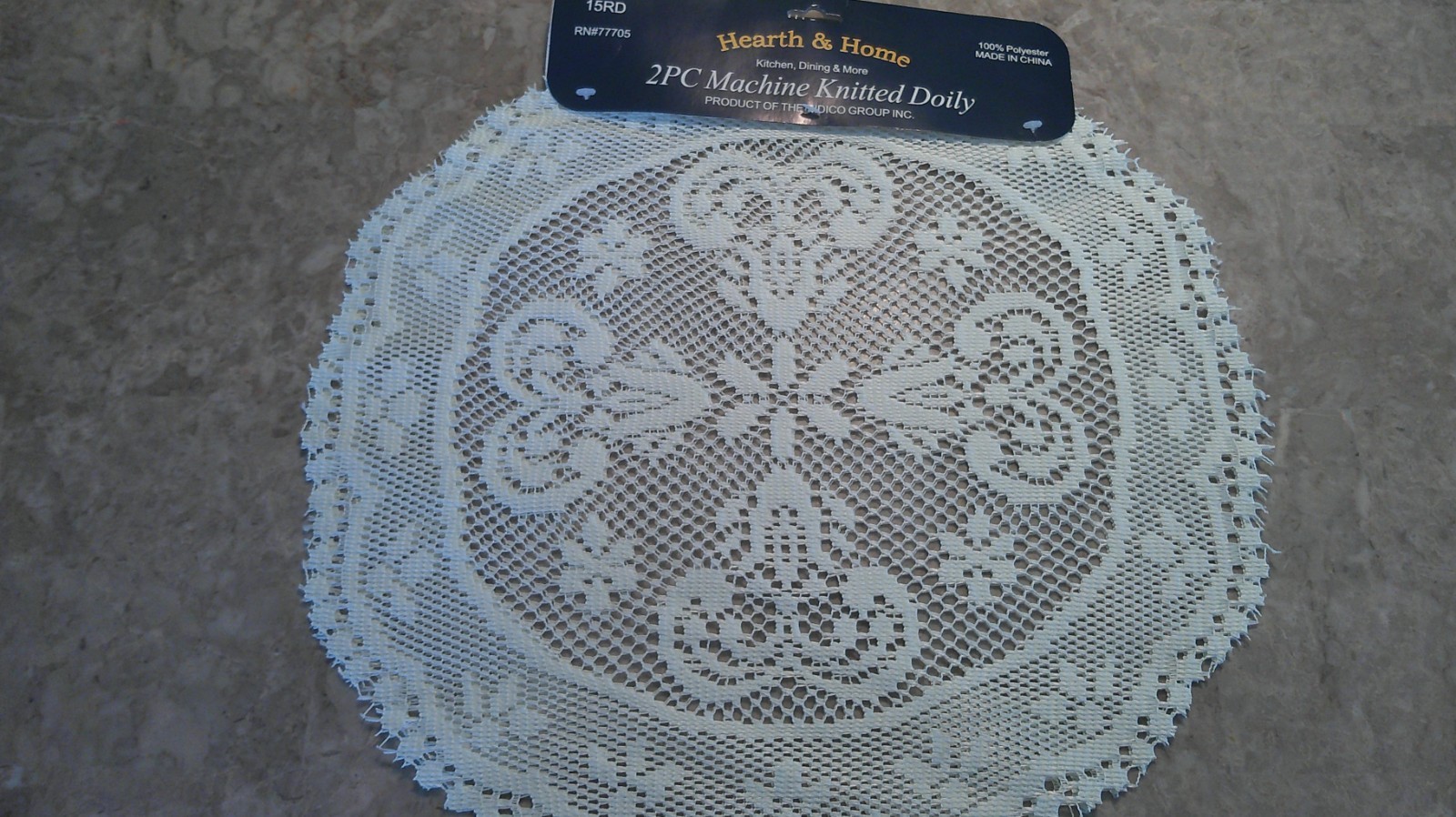 Vintage Hearth & Home 2 Pc White Doily Set 15