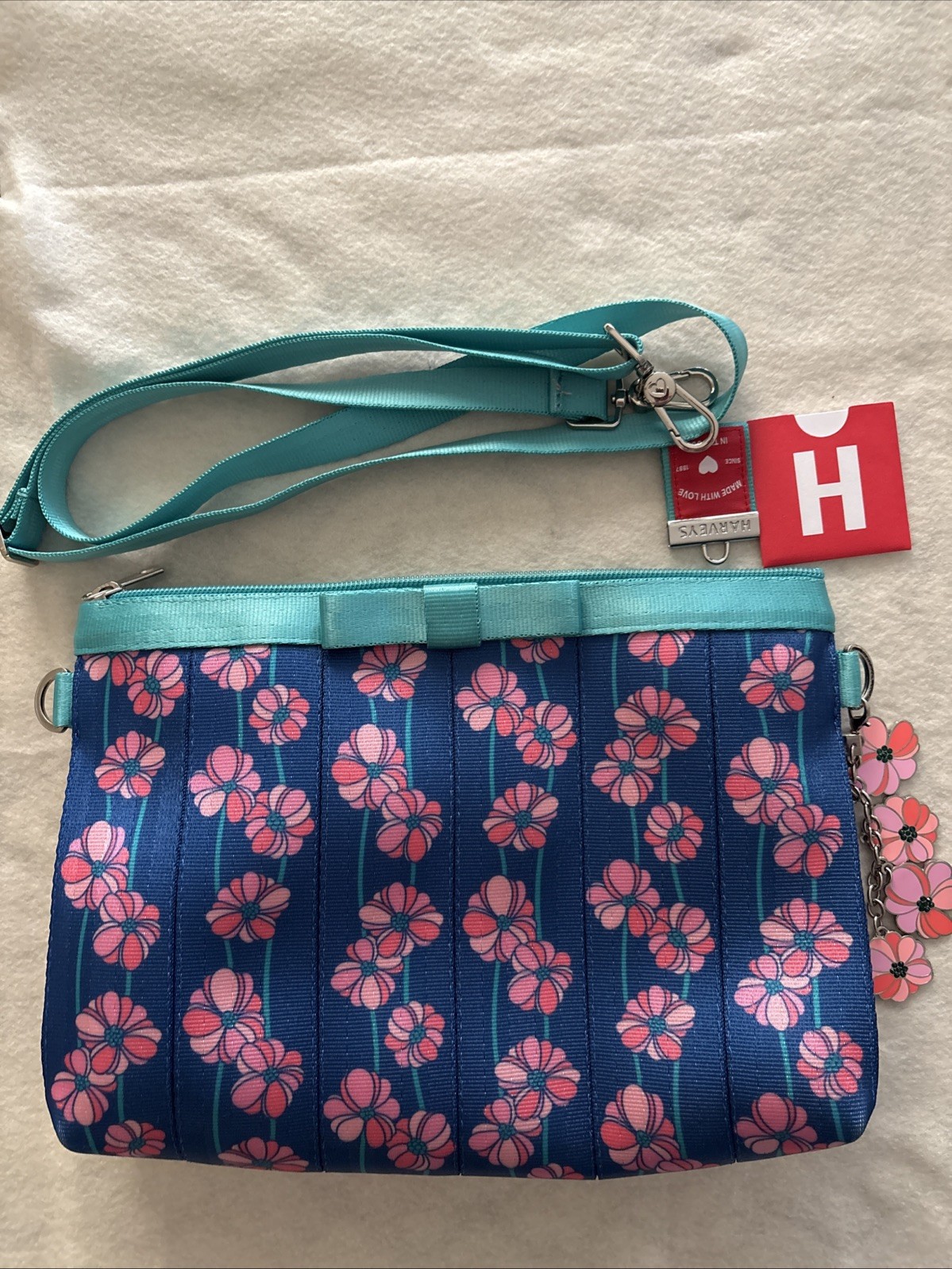 Harvey\'s Seatbelt SuperBloom Bow Clutch Bag- As Pictured