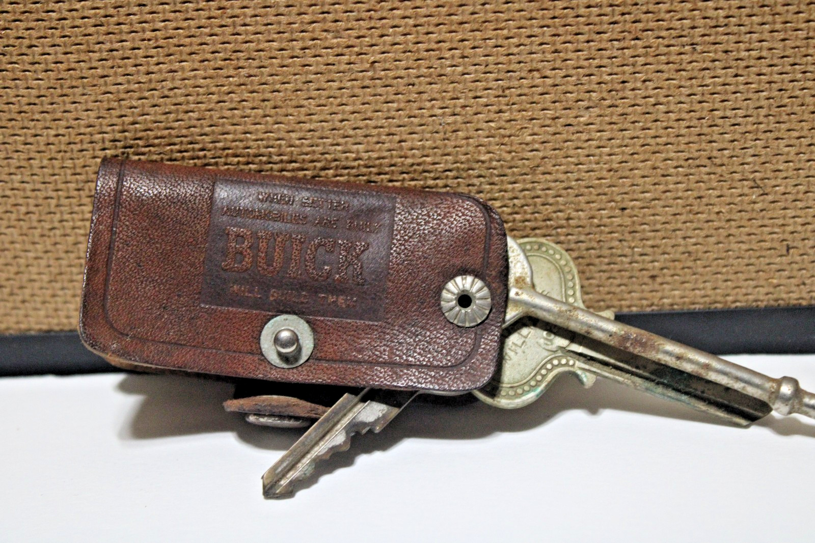 When Better Automobiles are Built Buick will build them, Leather Key Fob / Ring