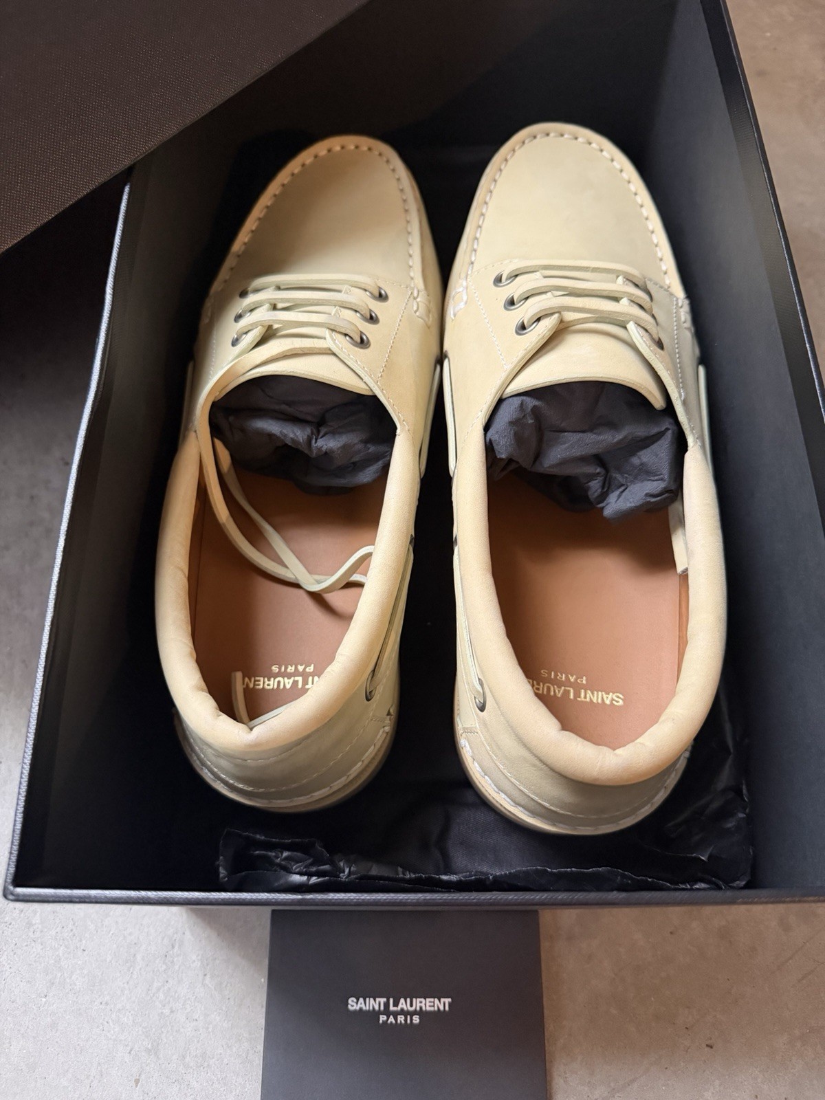 Saint Laurent Phoenix SL Yellow Leather Loafers Men’s US 10.5 EU 43.5