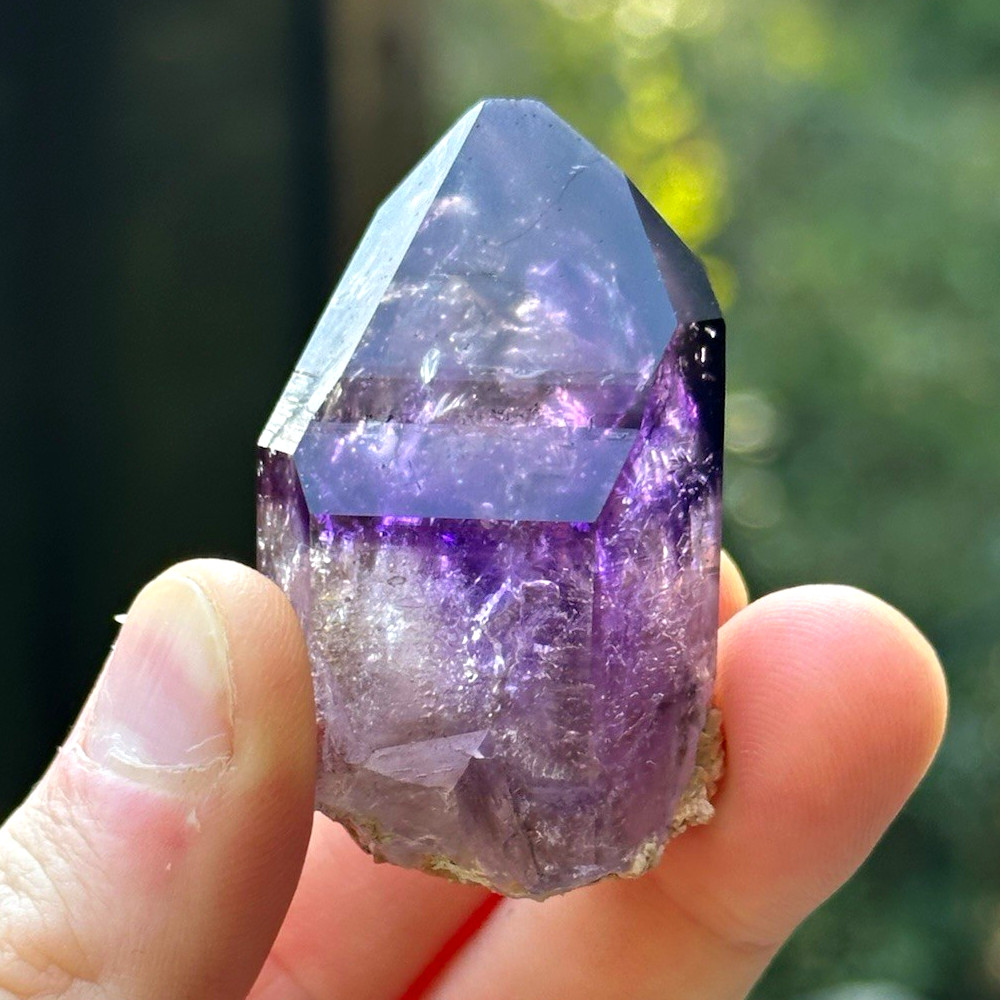 38.5g Multi-Enhydro Brandberg Amethyst with Grape & Smoky Phantoms from Namibia