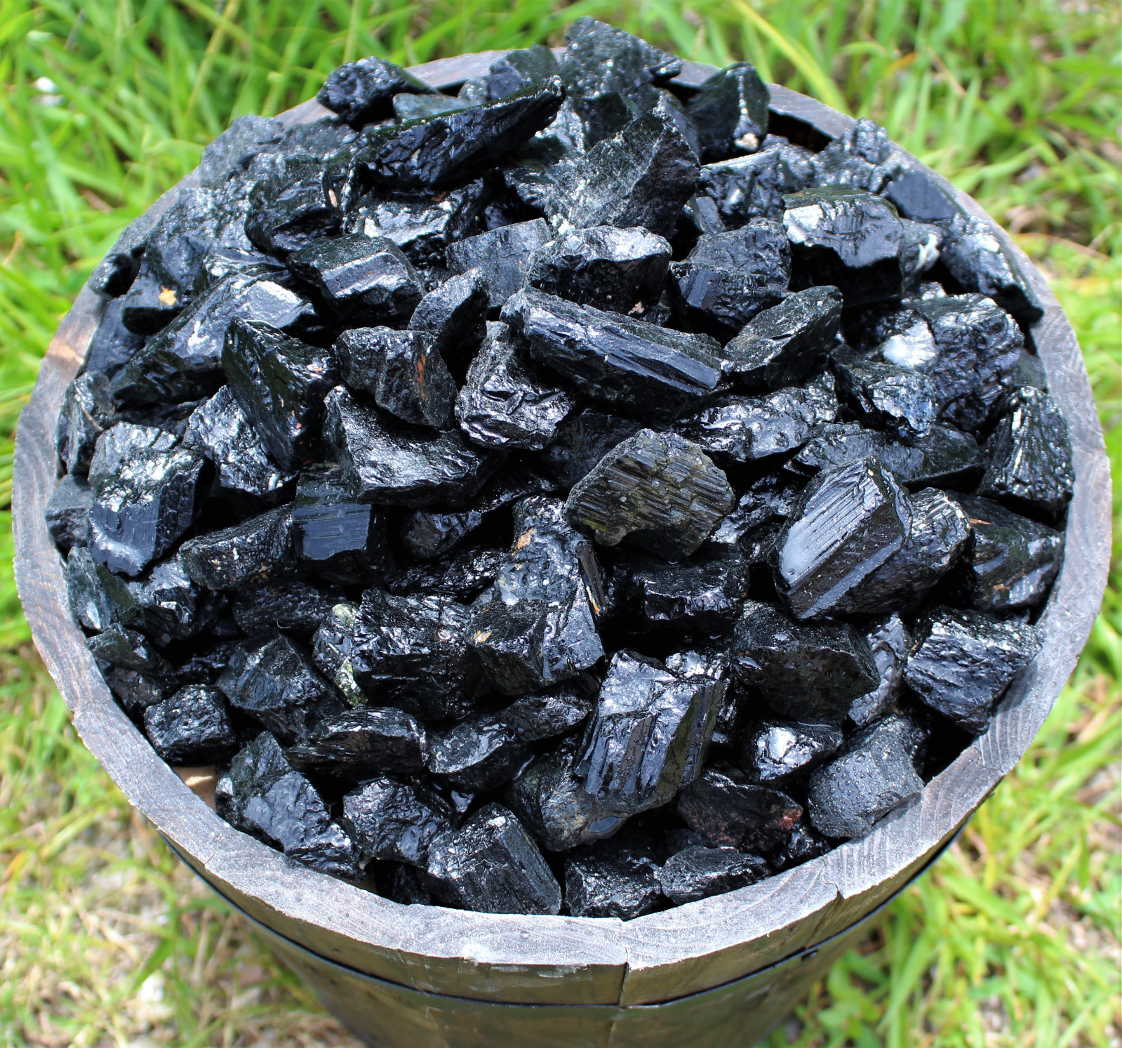 8 oz Black Tourmaline Rough Natural Stones: 'A' Grade Raw Crystals 1/2 lb