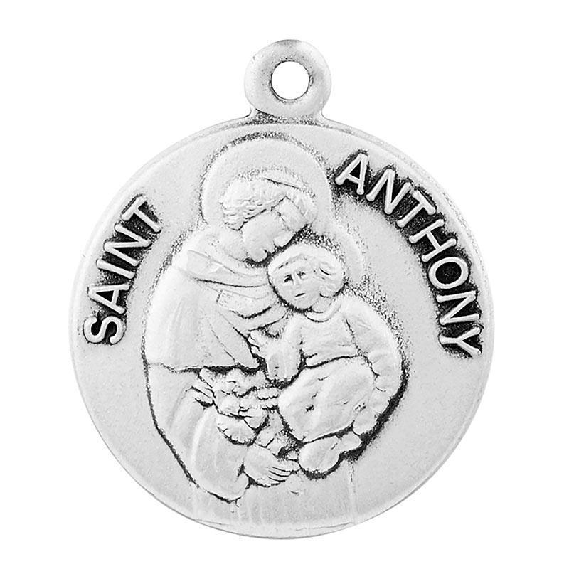 Beautiful St Anthony Medal Size .75 in Dia and 18 in Long Elegant Chain