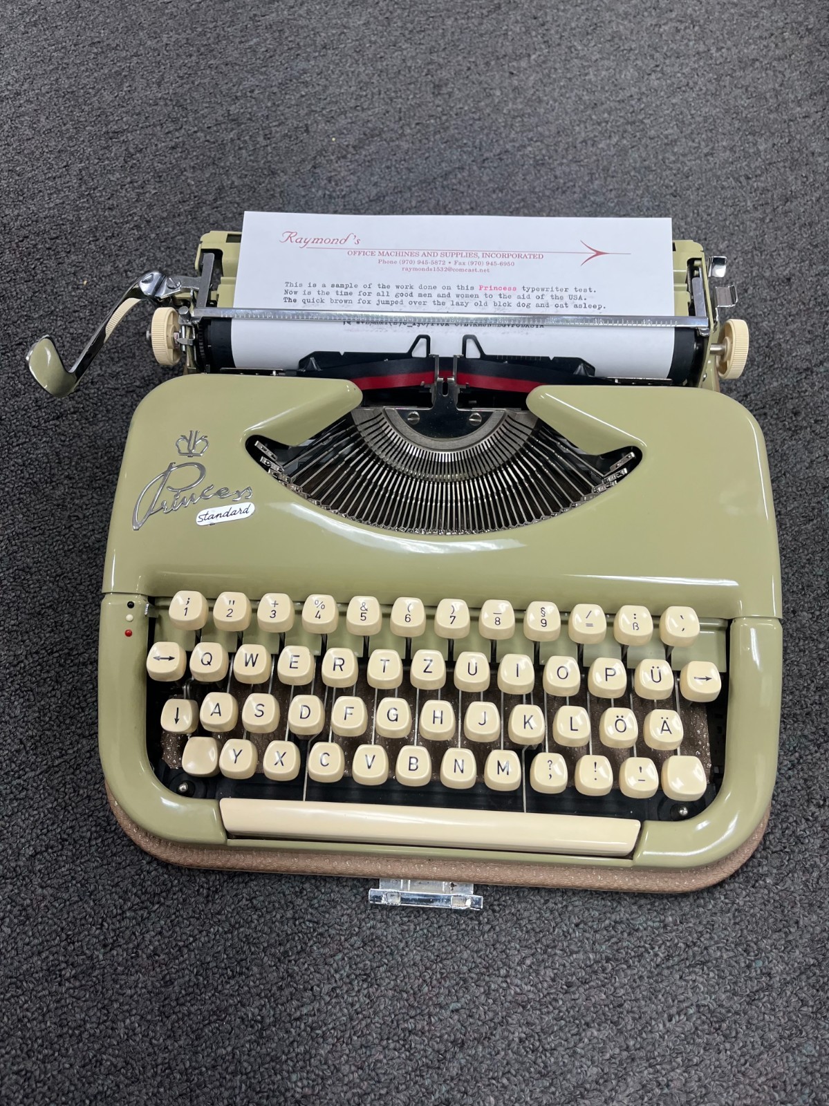 RARE Princess   REFURBISHED pica type, beautiful condition NEW platen