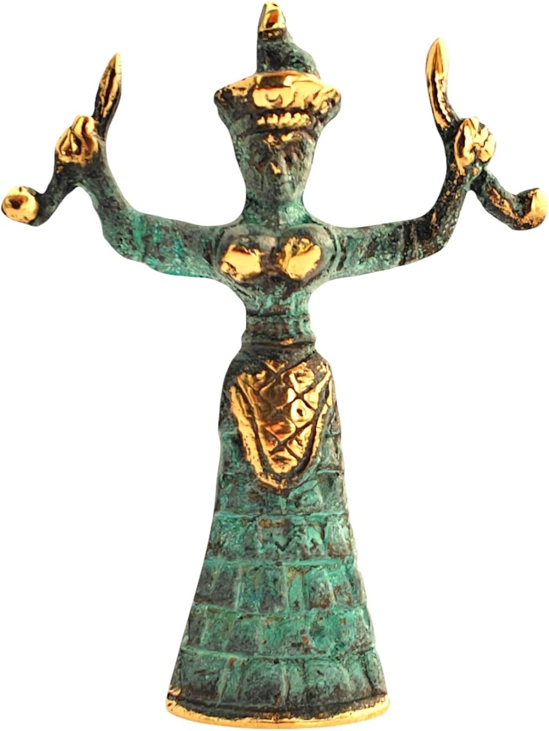 Bronze Snake Goddess Statue Minoan Ancient Art Figurine Symbol Replica (251) Bronze Snake Goddess Statue Minoan Ancient Art Figurine Symbol Replica (251)
