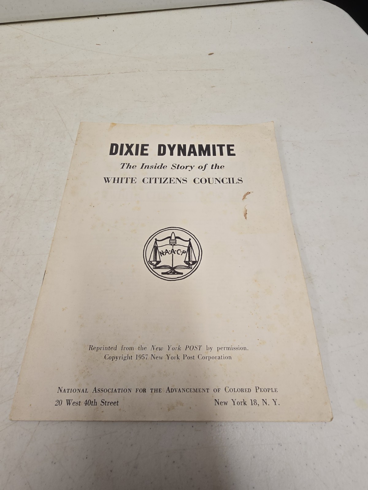 Vintage 1957 Dixie Dynamite Inside Story Of White Citizen Councils NAACP Booklet