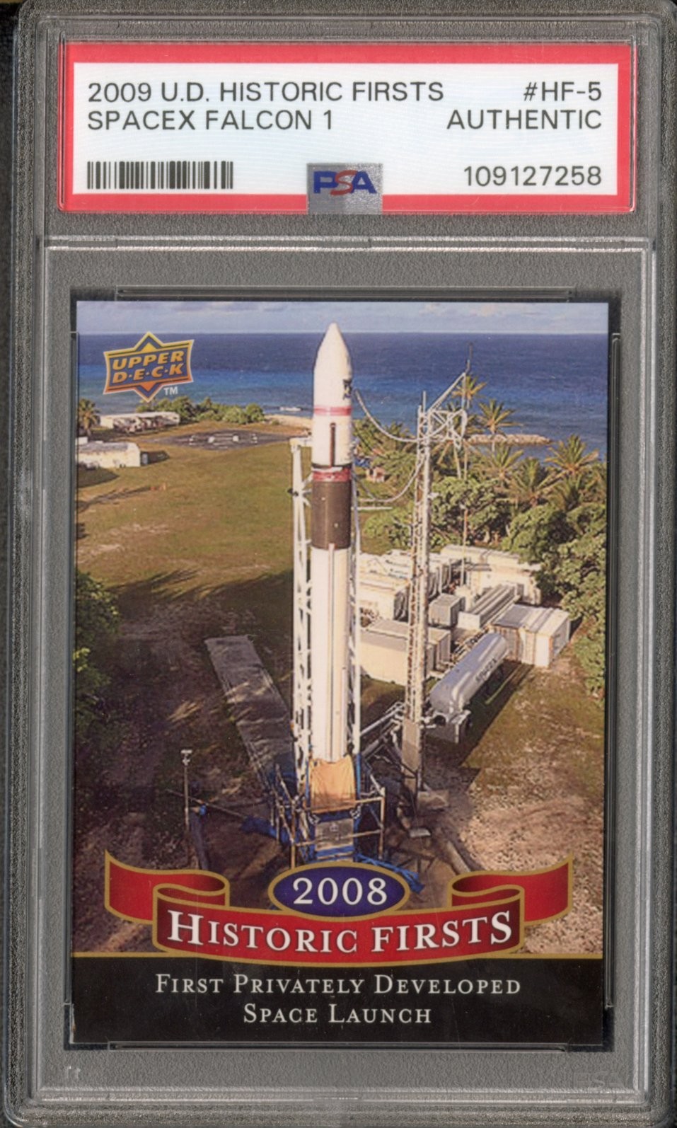 SpaceX IPO Elon Musk ROOKIE CARD 2009 Upper Deck PSA AUTH Pop 2 - RARE HF-5