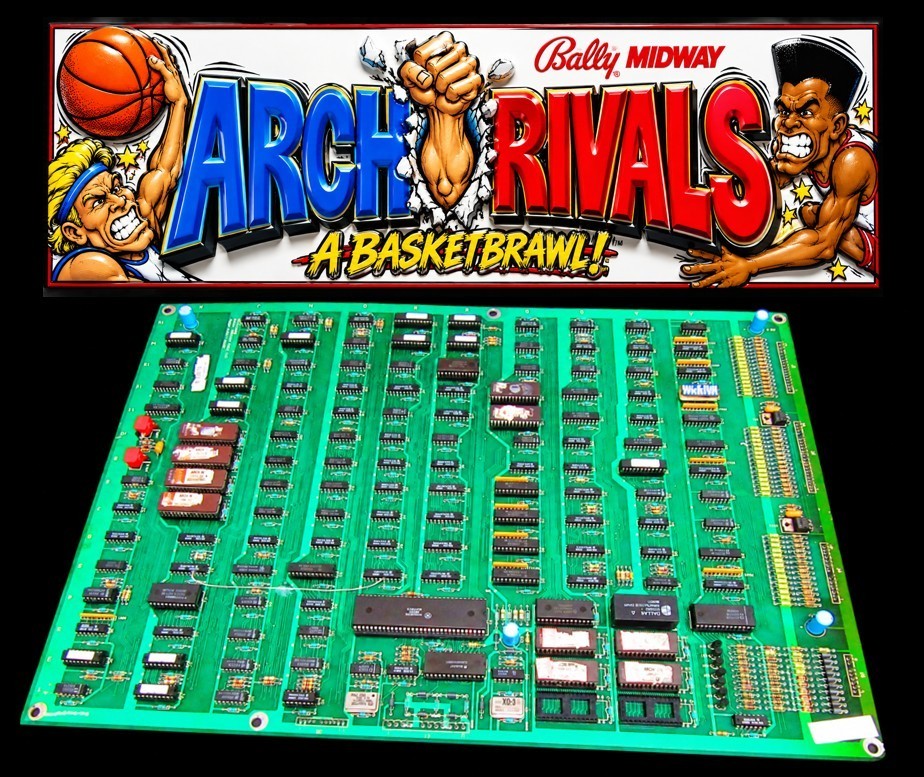 Arch Rivals Bally Midway Arcade PCB 3 Board Set - AS-IS