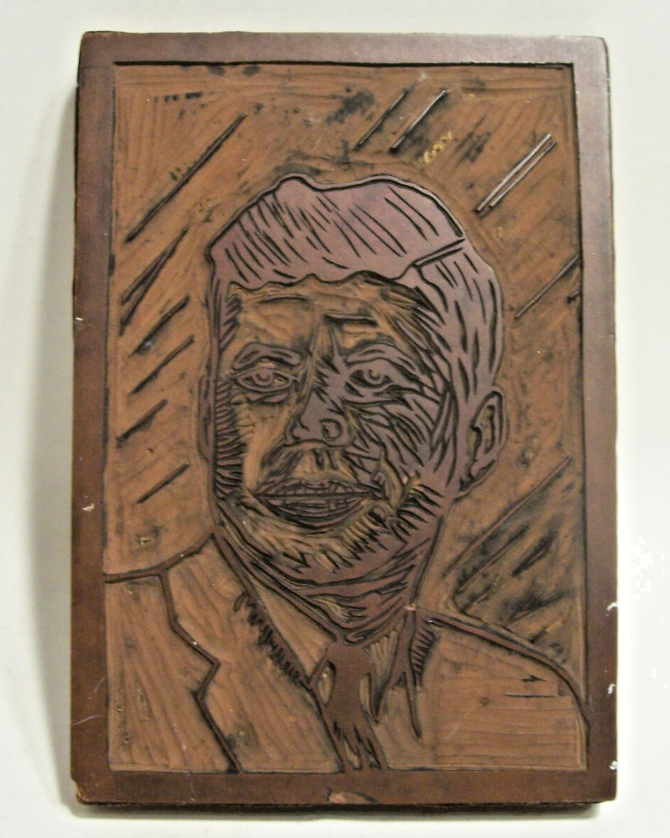 🔥Rare Vinage Art John Kennedy Wood Stained Plaque Unique Laser Carved 6