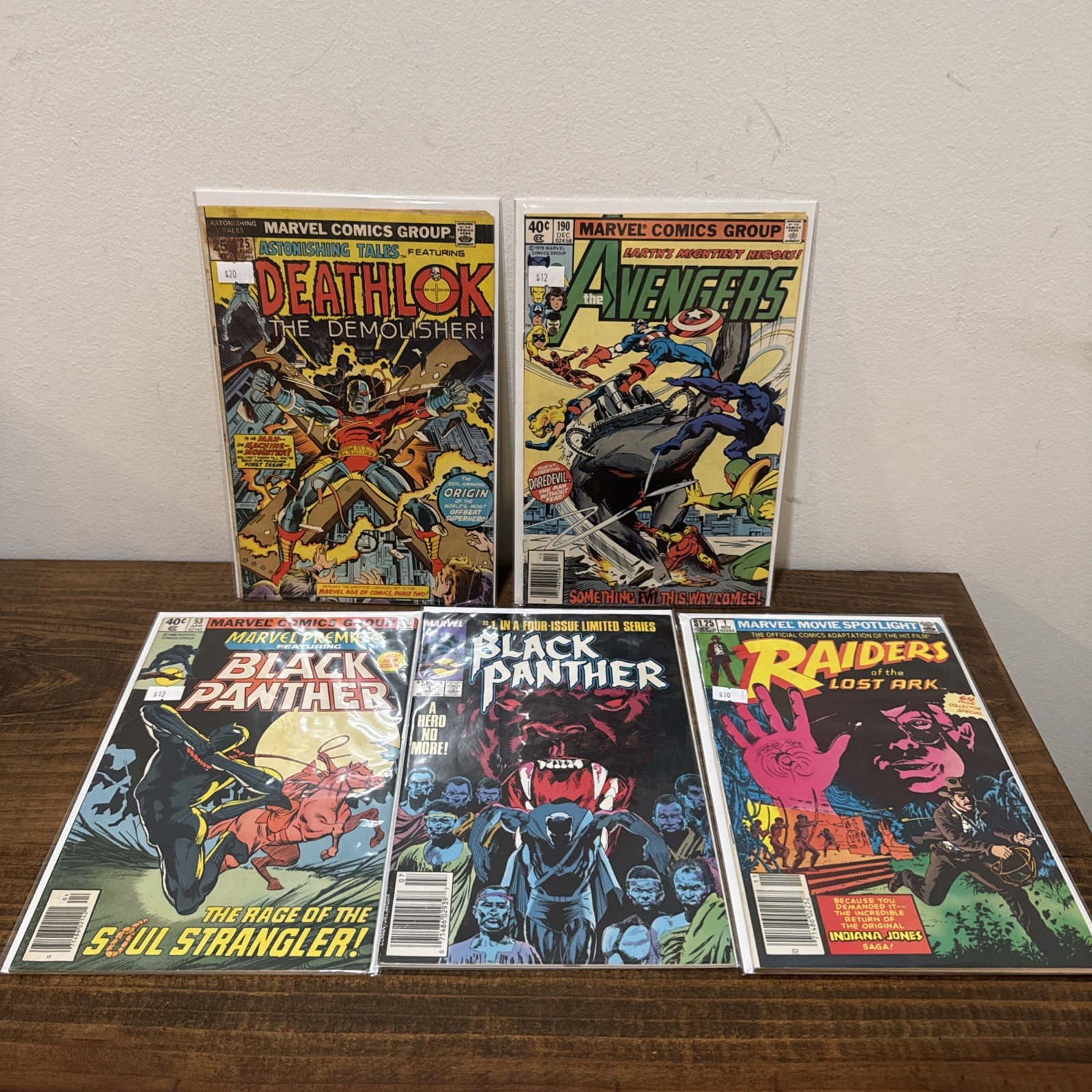 Vintage Marvel Comics Lot Of 5 Comic Books Mixed Titles 1970’s And 80’s