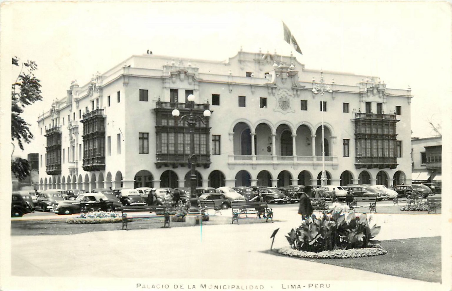 1930s Palacio de la Municipalidad Lima Peru RPPC Vintage Postcard